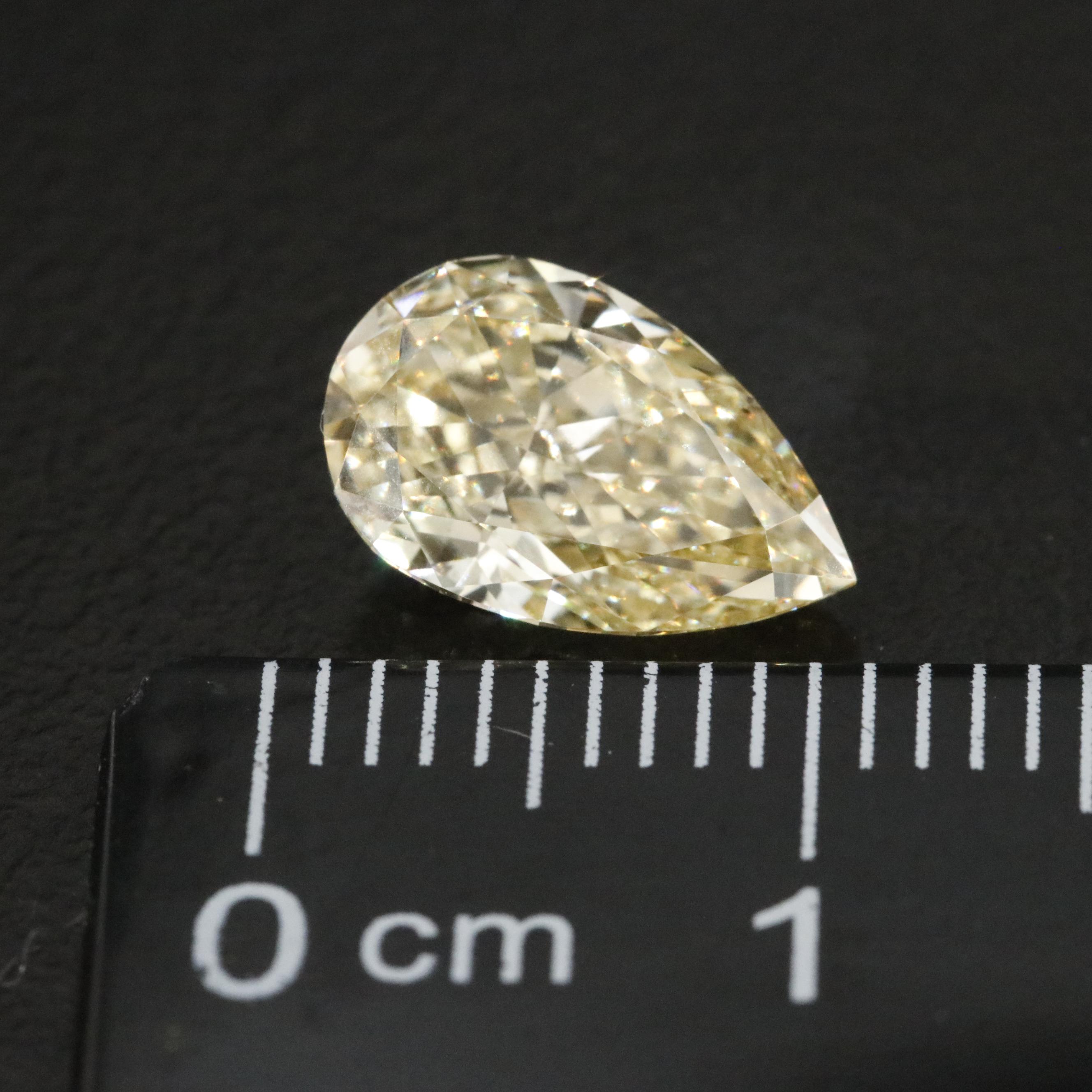 Loose 2.01 CT Lab Grown Fancy Yellow Diamond with IGI Report