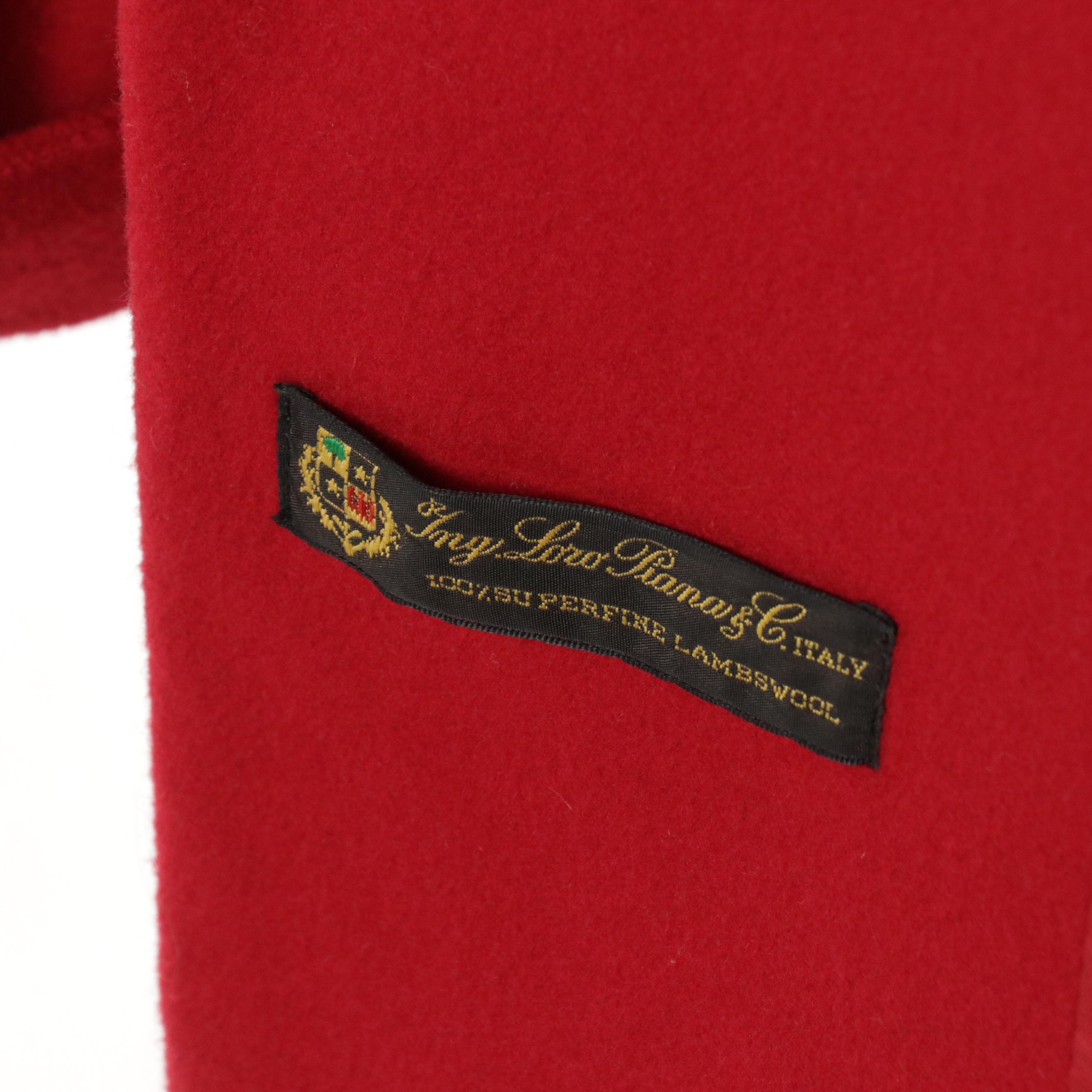 Loro Piana for Christian Dior Cherry Red Wool Coat