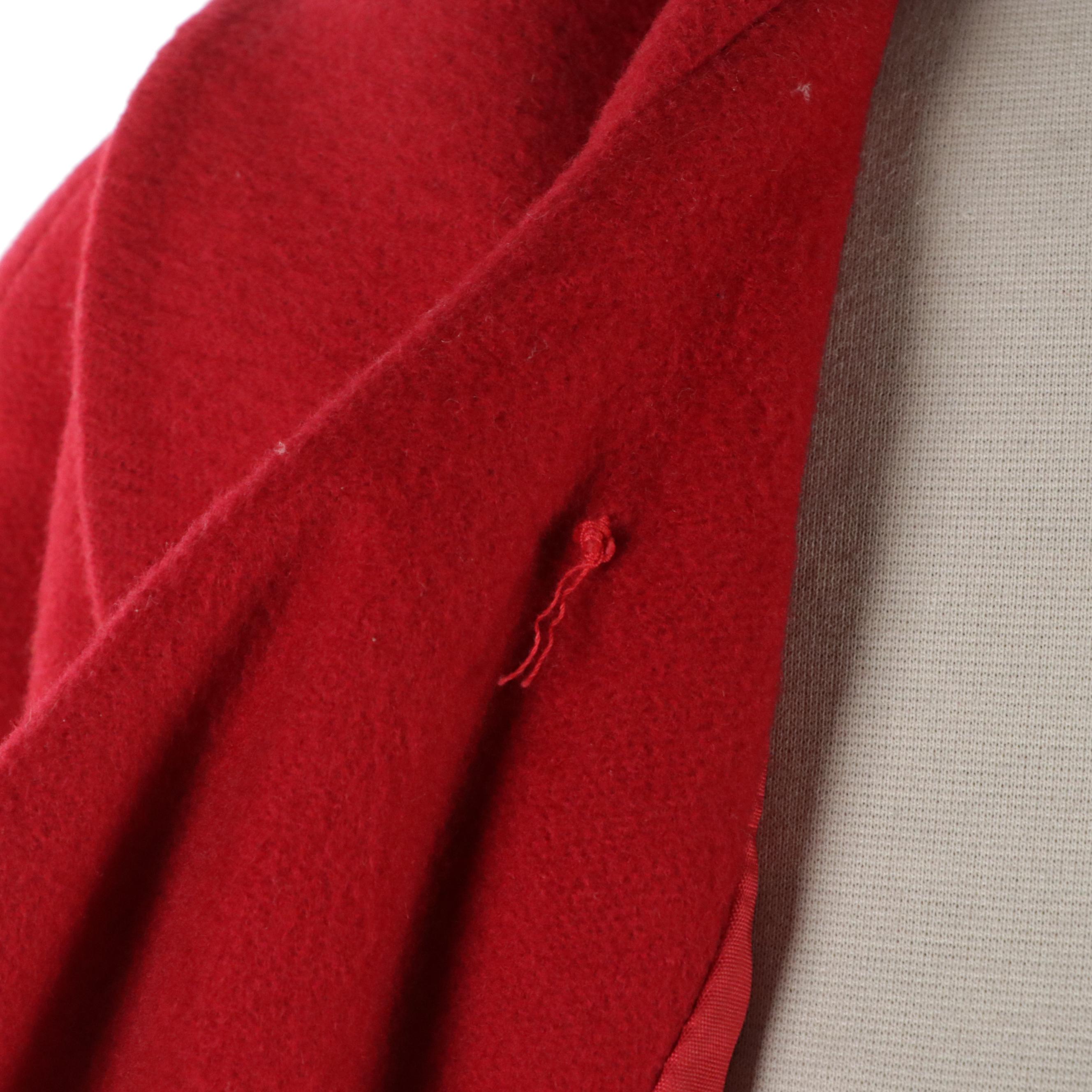 Loro Piana for Christian Dior Cherry Red Wool Coat