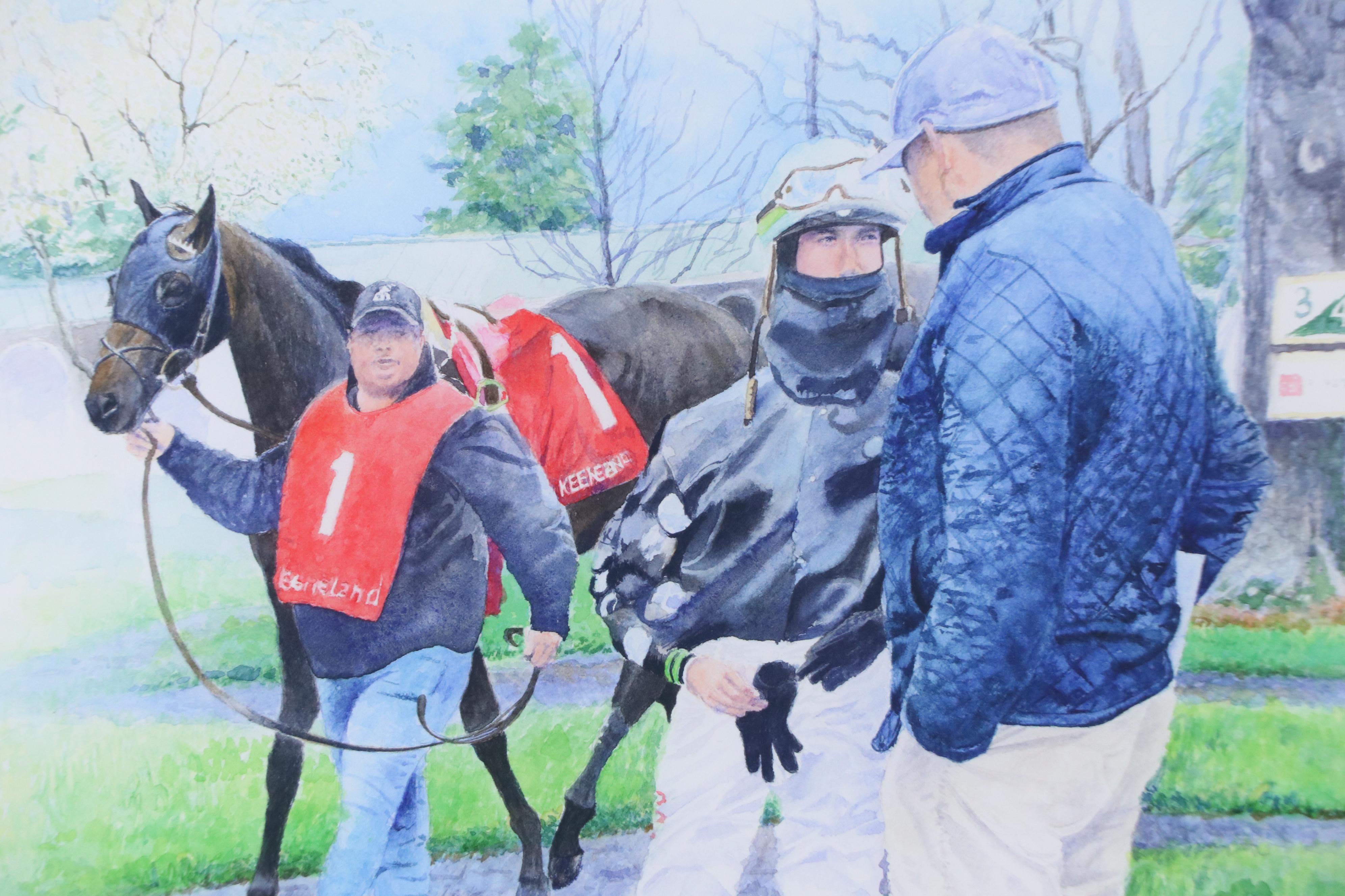 Paul Burns Giclée of Horse Racing Scene