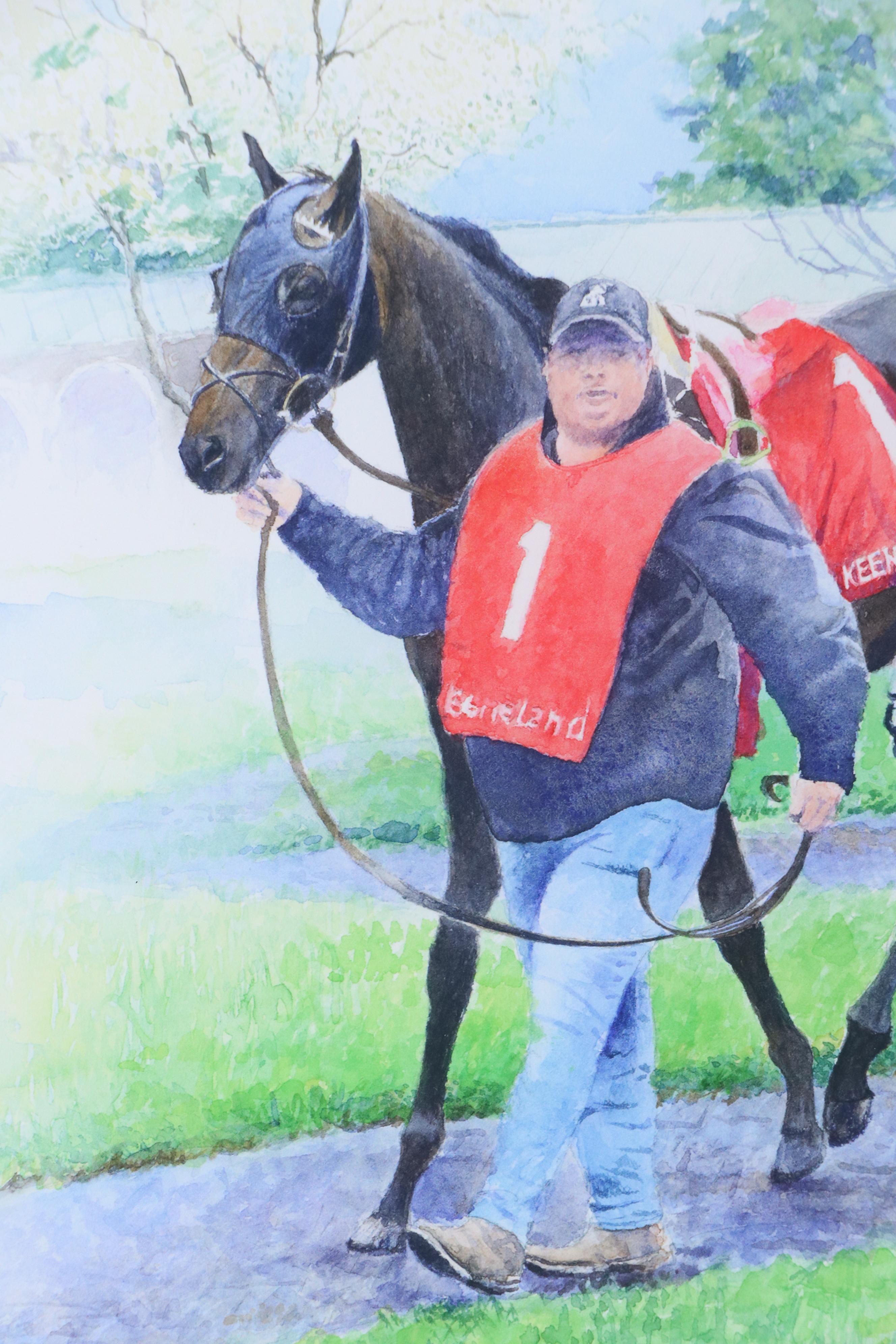 Paul Burns Giclée of Horse Racing Scene