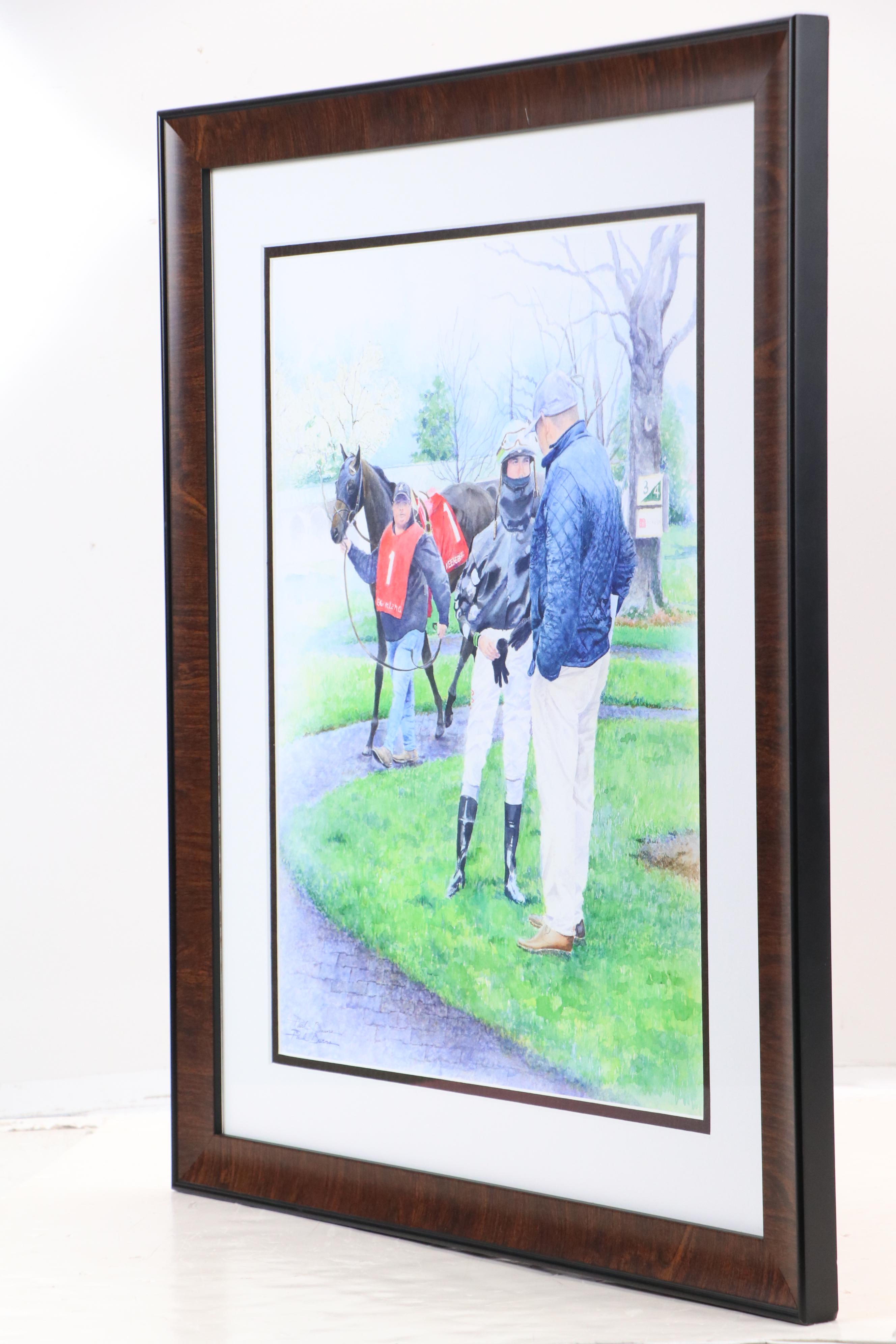 Paul Burns Giclée of Horse Racing Scene