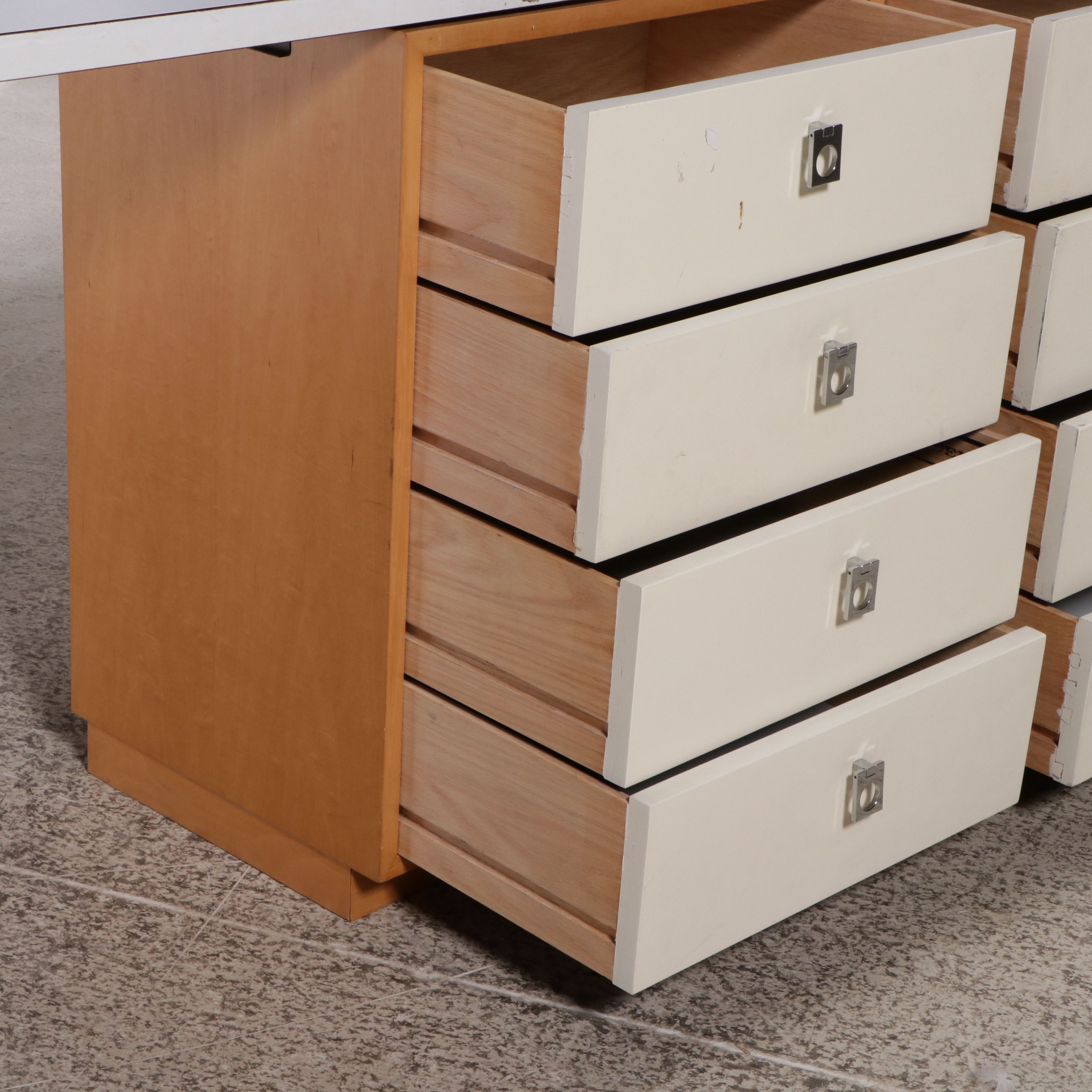 Jack Cartwright for Founders Mid Century Modern Style Birch and Laminate Desk