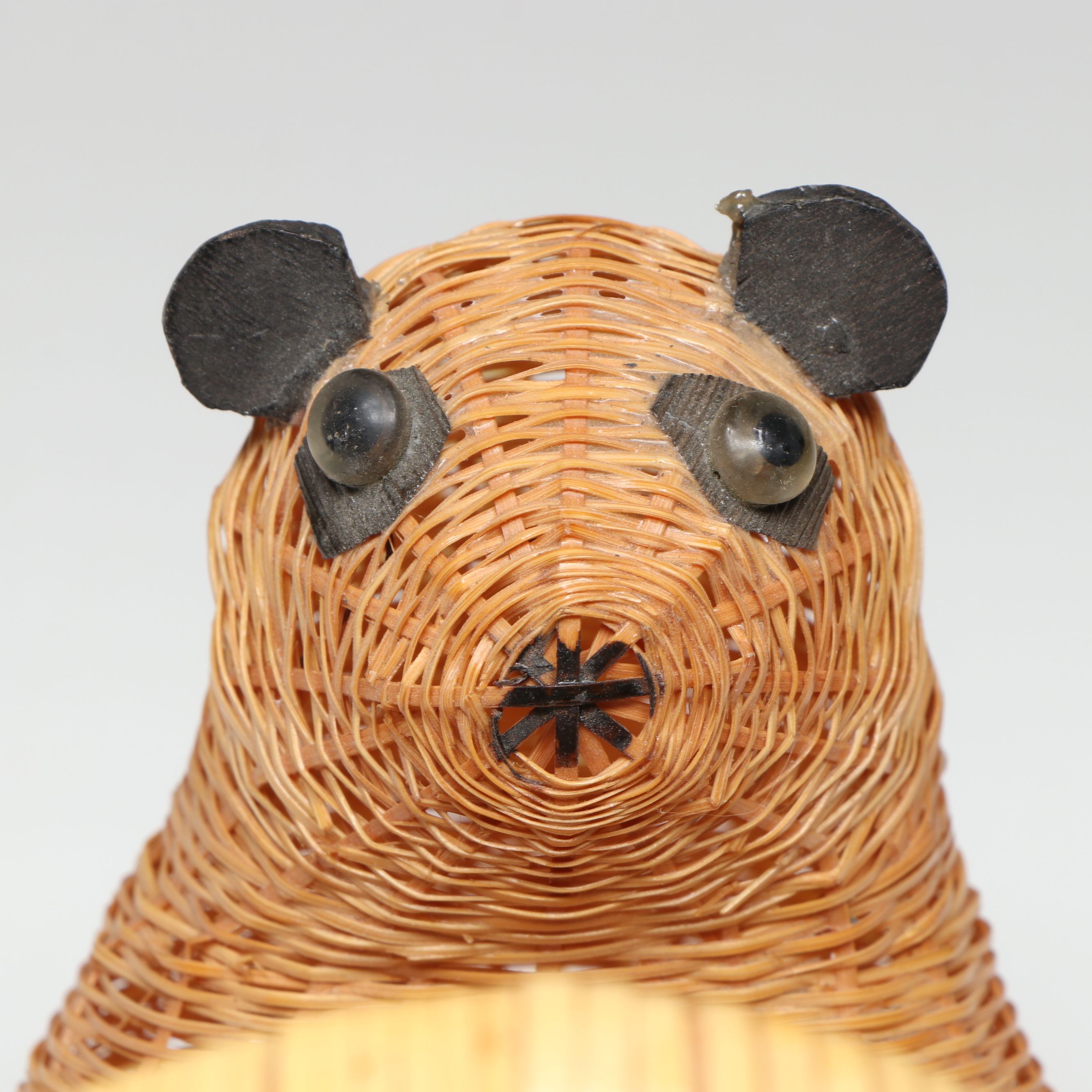 Chinese Animal Form Baskets and Bamboo Crane