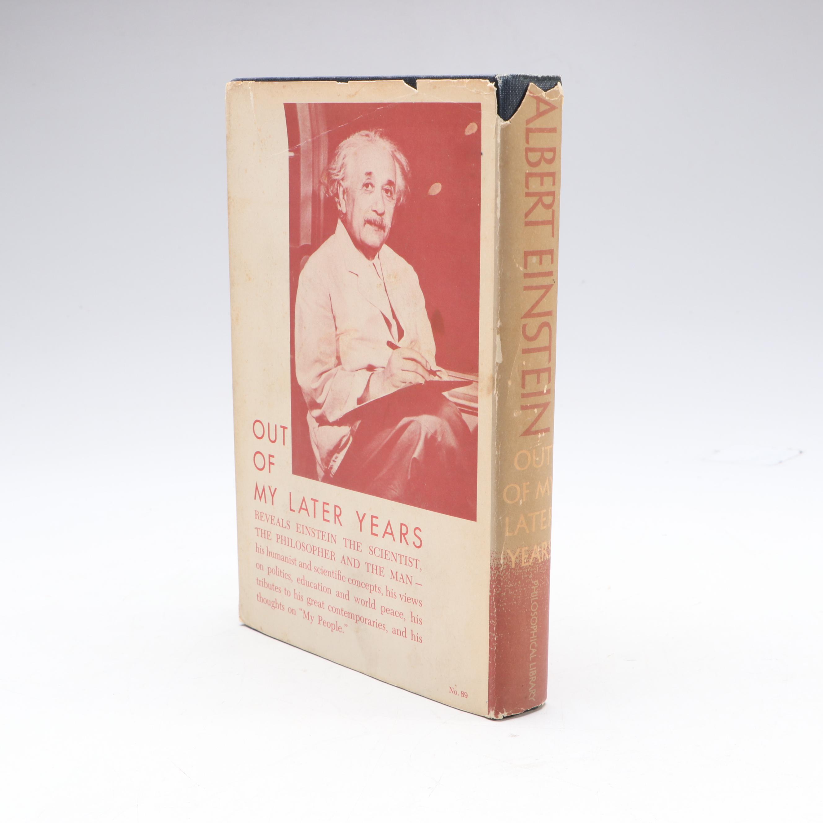 First Printing "Out of My Later Years" by Albert Einstein, 1950