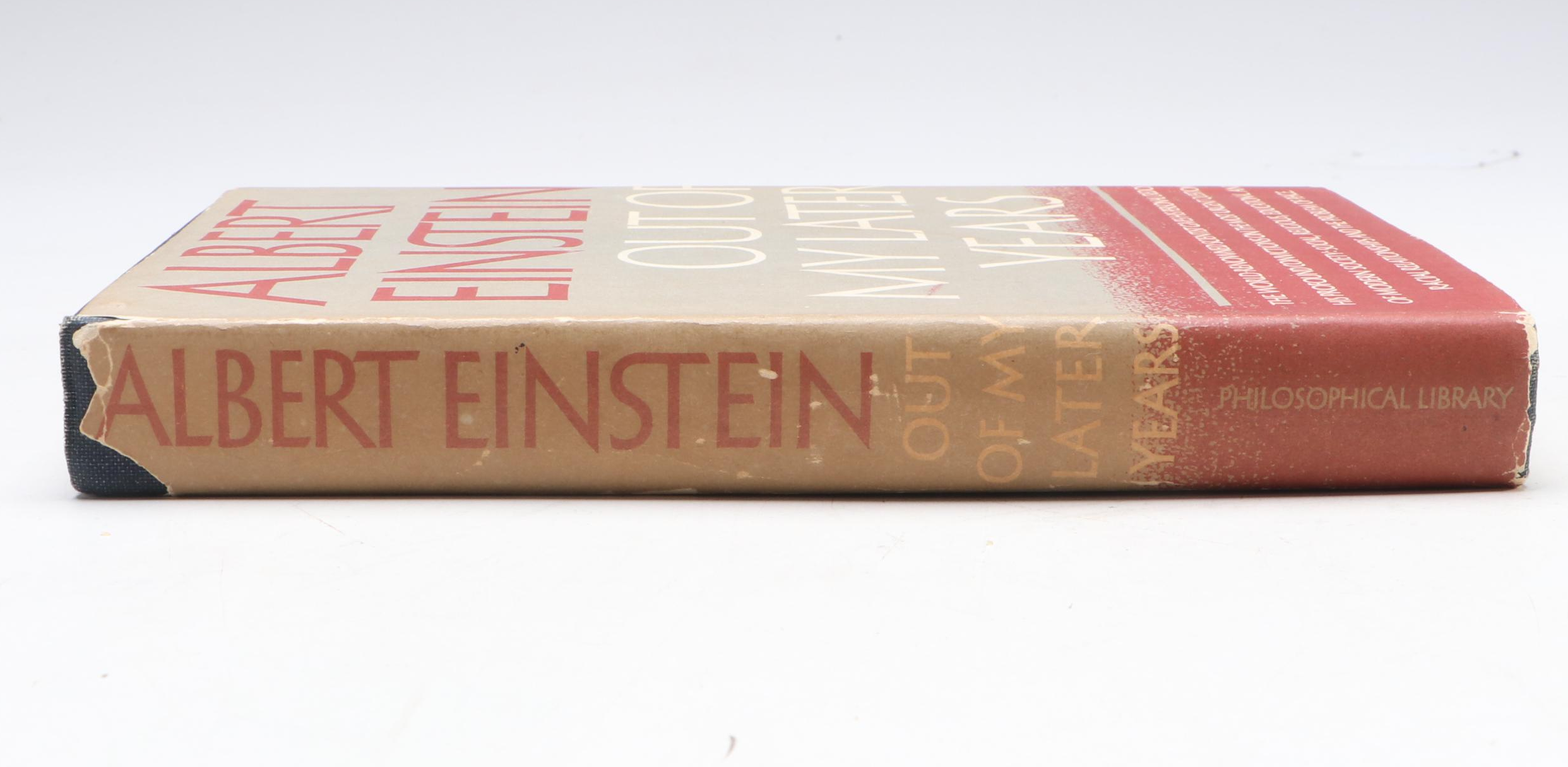First Printing "Out of My Later Years" by Albert Einstein, 1950