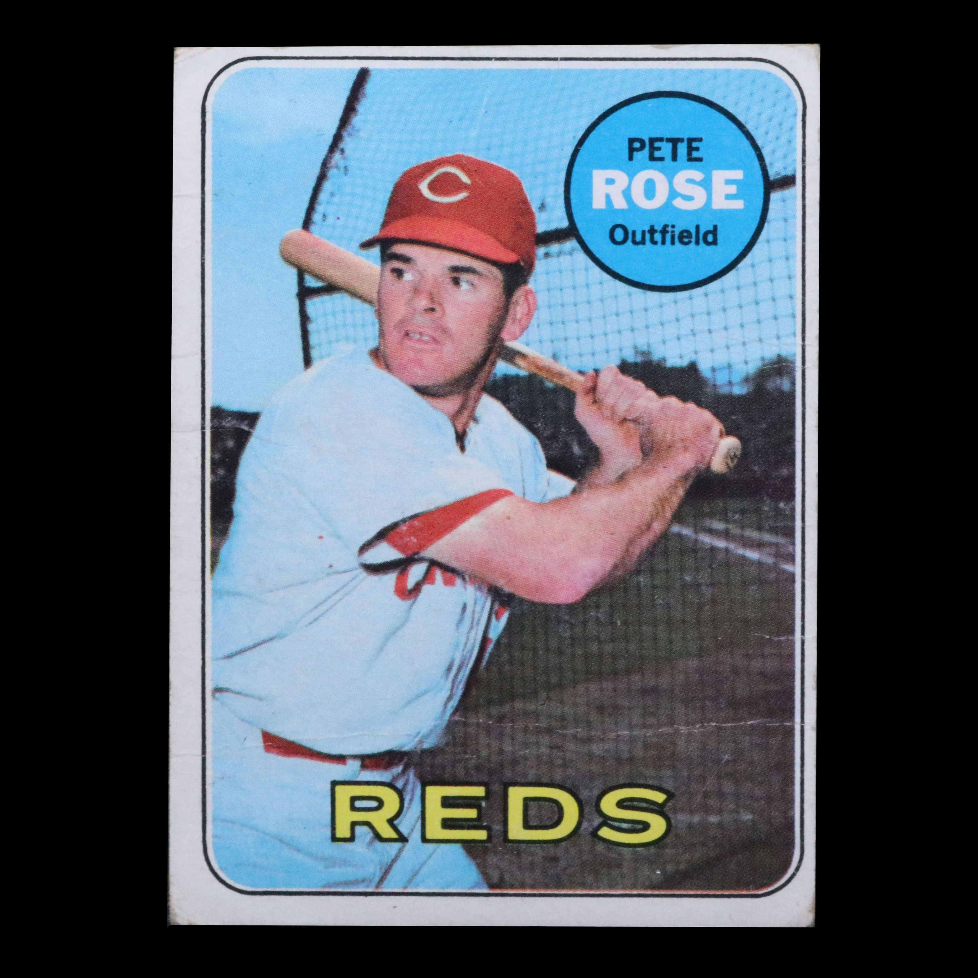 1969 Topps Pete Rose Cincinnati Reds Baseball Card