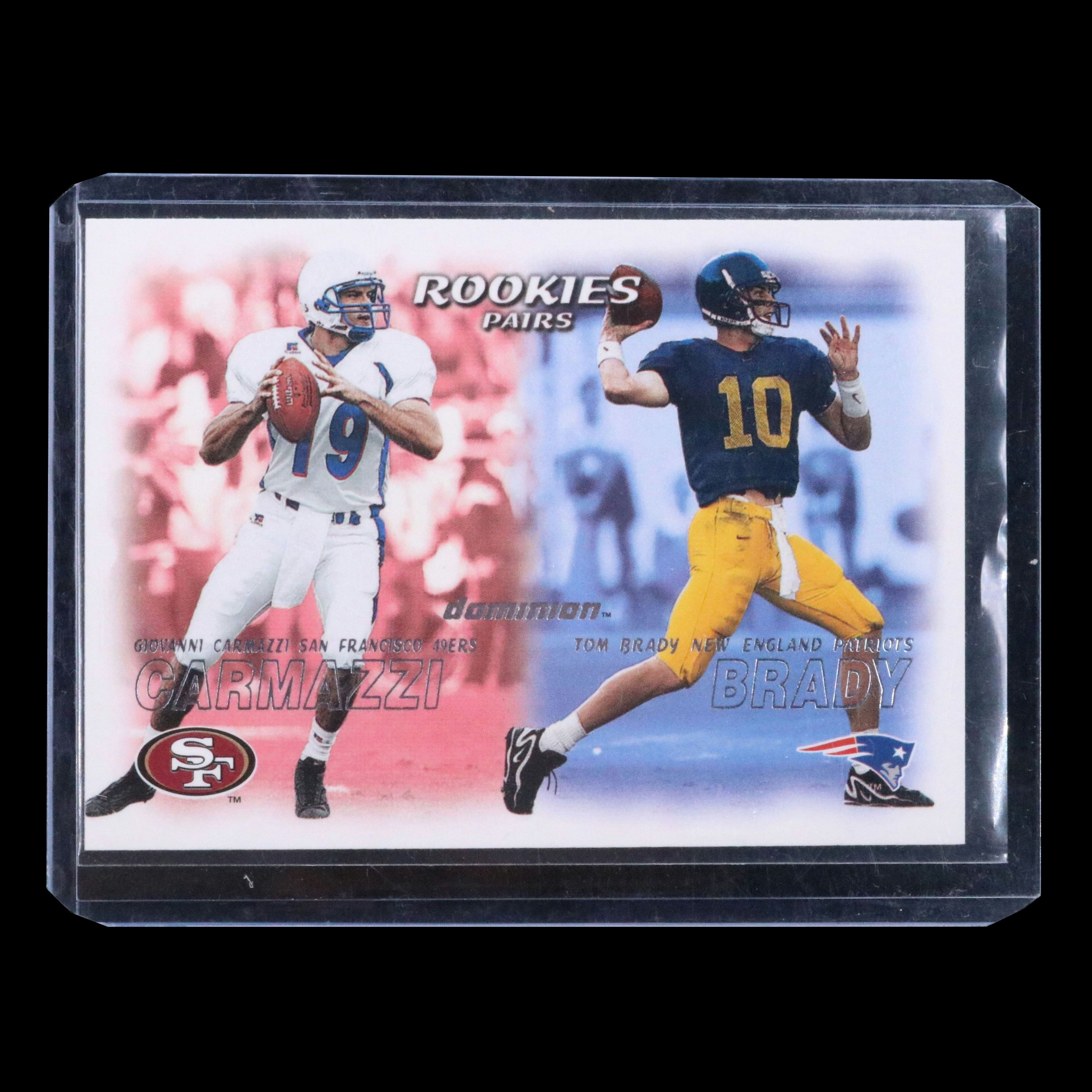 2000 Dominion Tom Brady New England Patriots Rookie Football Card