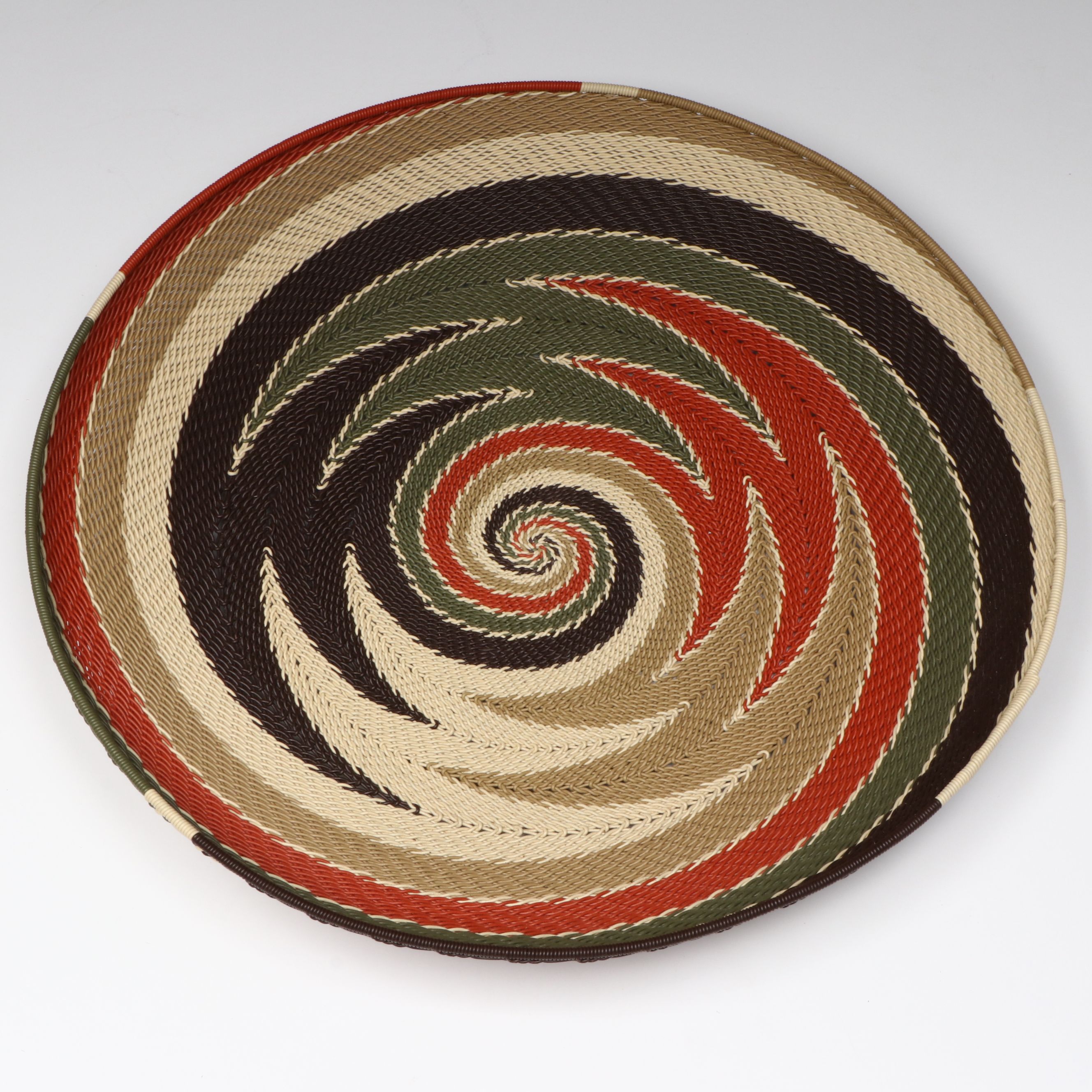 South African Zulu Peoples Telephone and Copper Wire Baskets