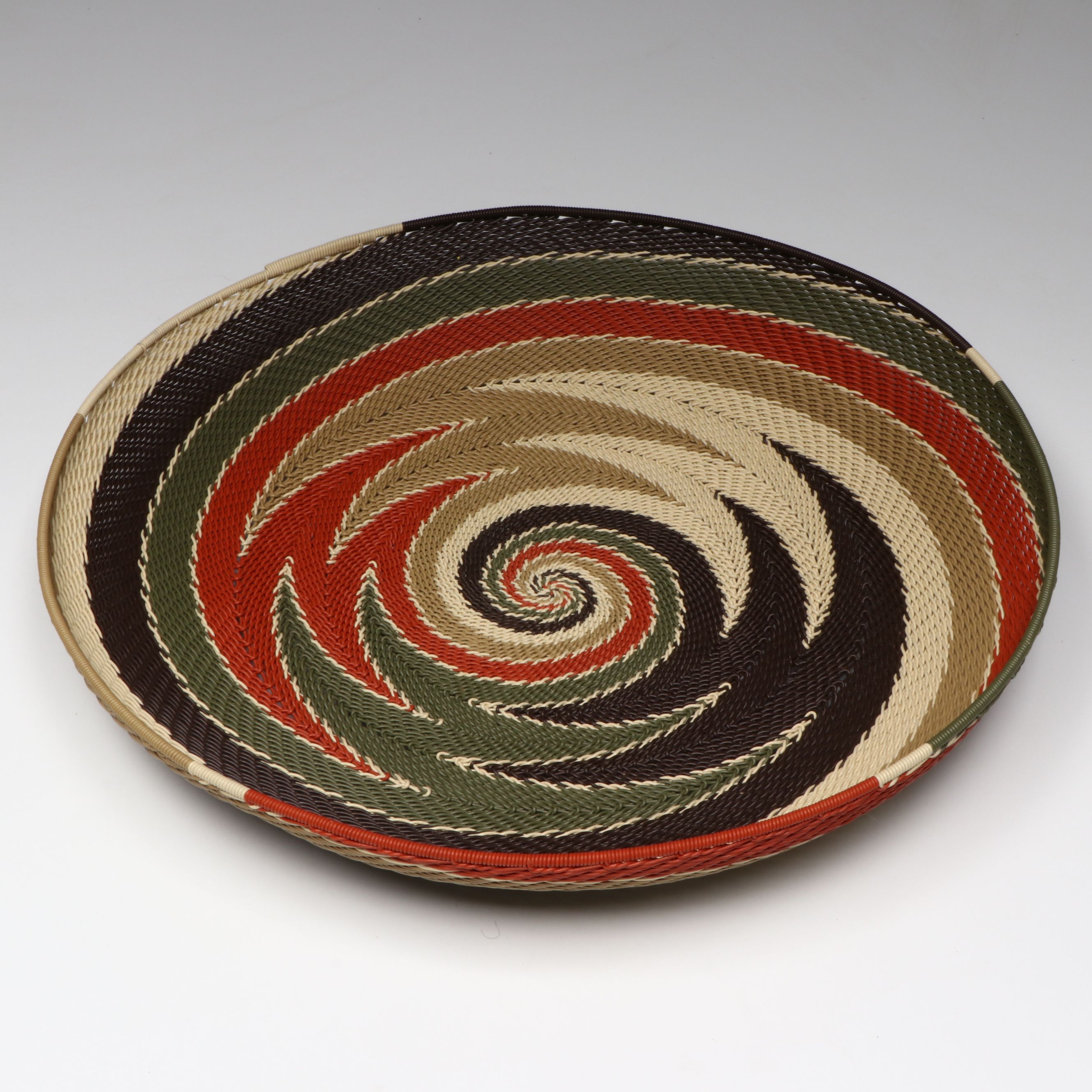 South African Zulu Peoples Telephone and Copper Wire Baskets