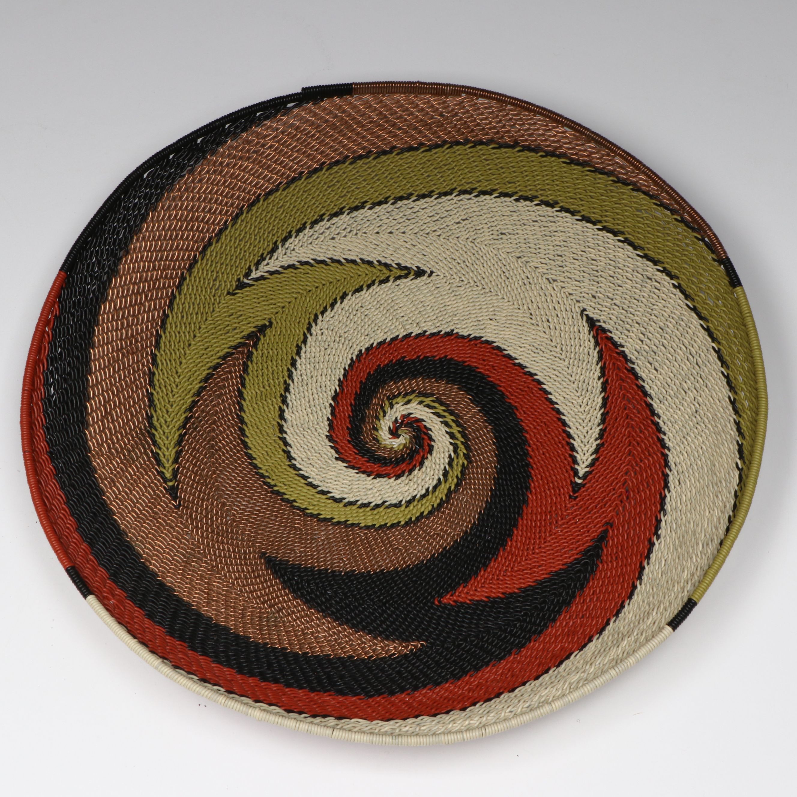 South African Zulu Peoples Telephone and Copper Wire Baskets