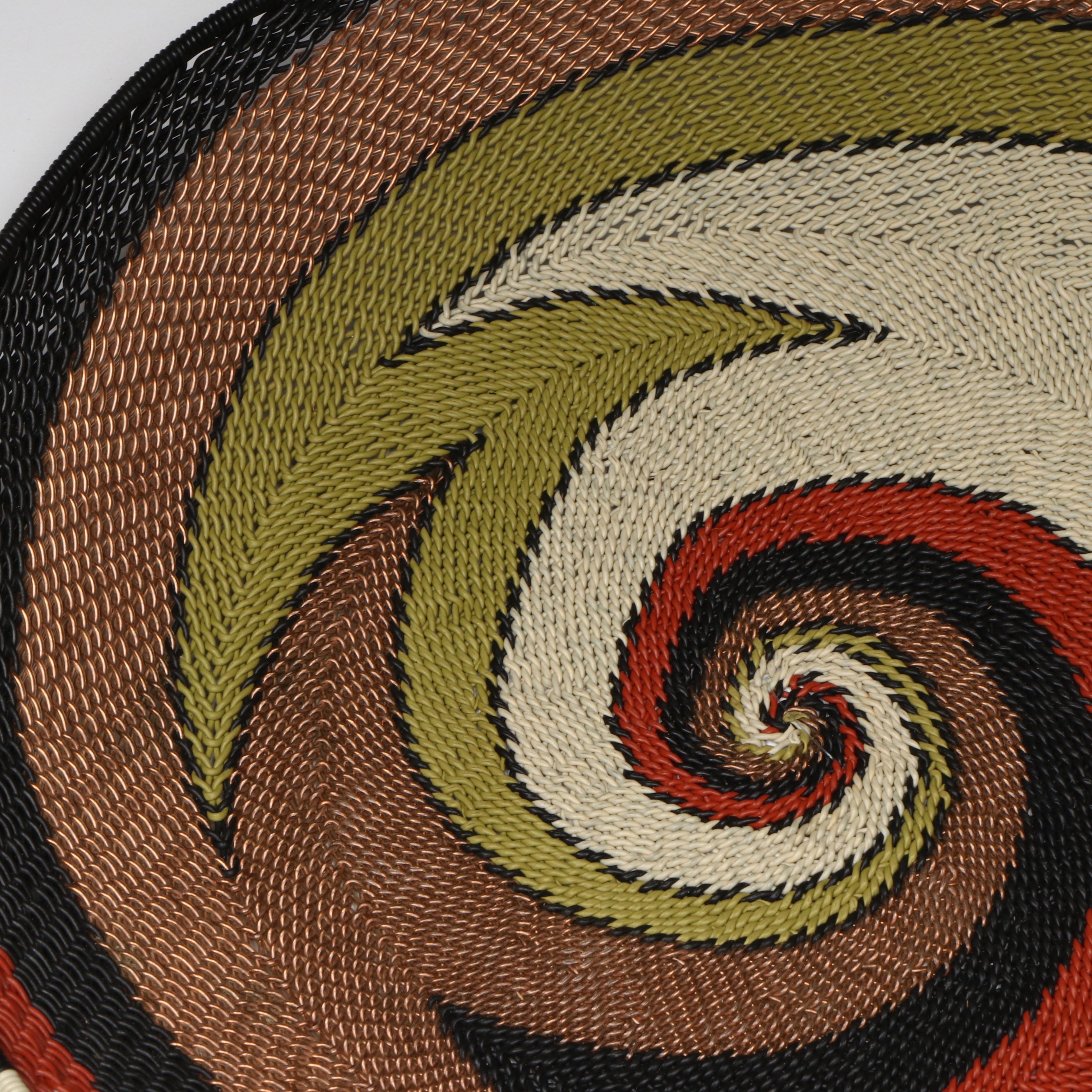 South African Zulu Peoples Telephone and Copper Wire Baskets