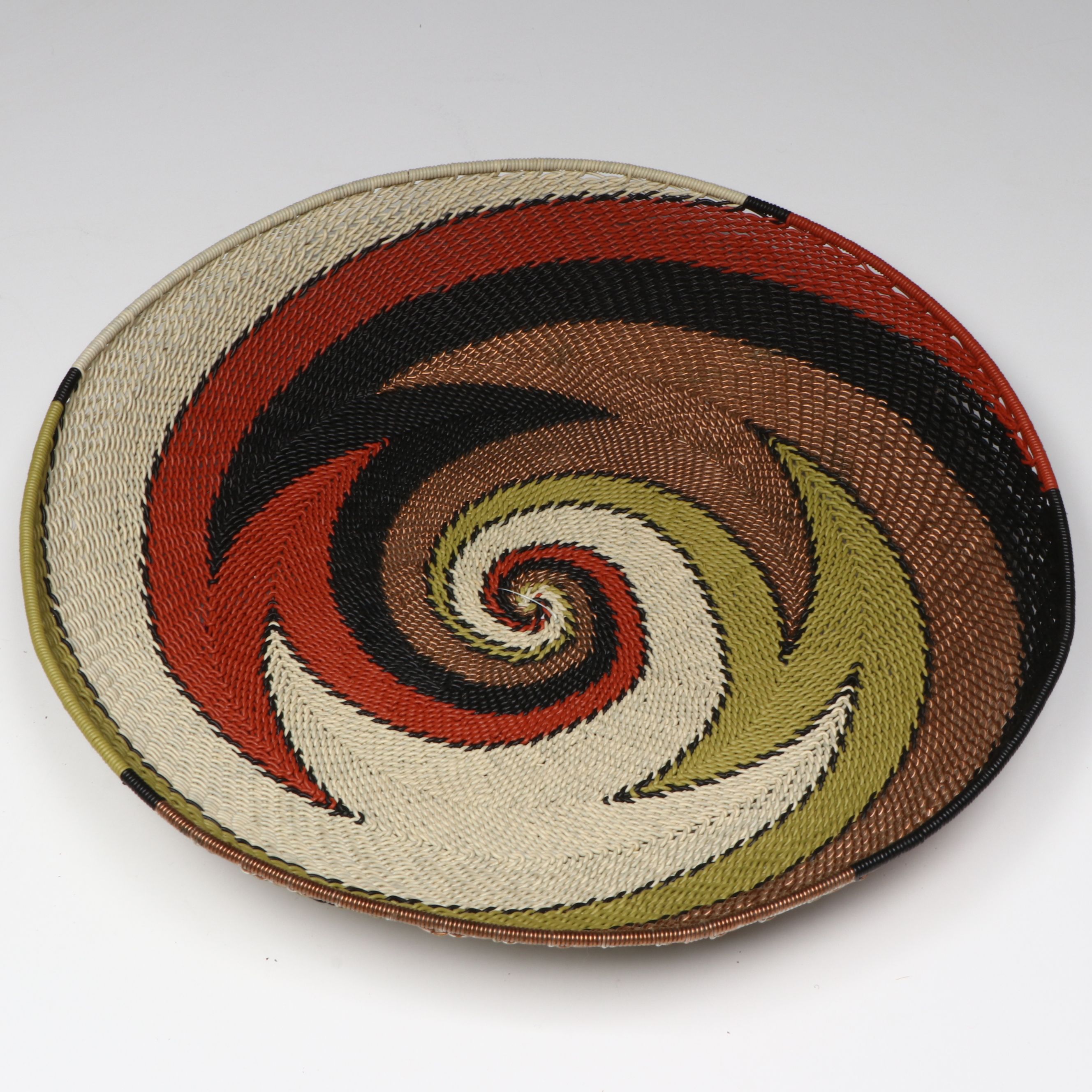 South African Zulu Peoples Telephone and Copper Wire Baskets