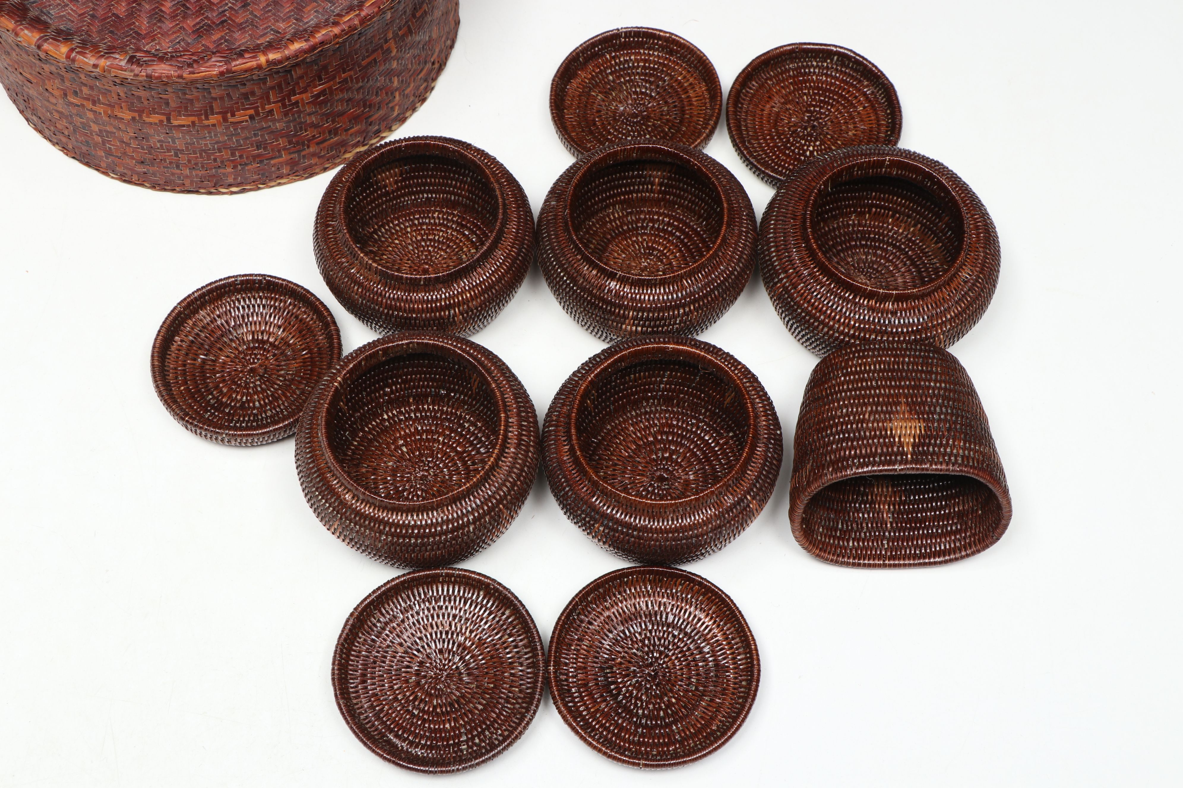 Thai Rattan and Yan Lipao Fern Betel Nut Sets