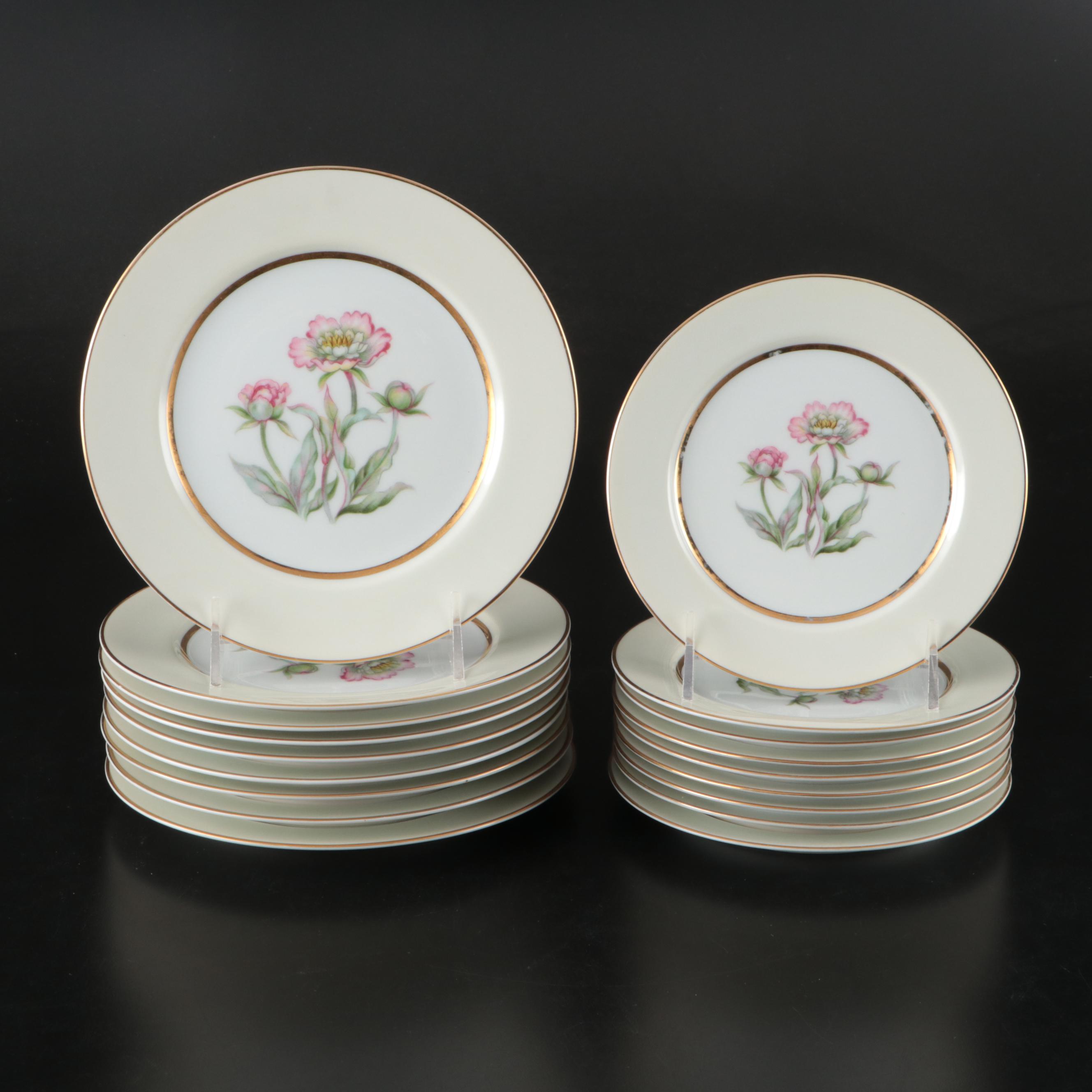 Mikado "Harmony" Porcelain Plates with Creamer and Sugar