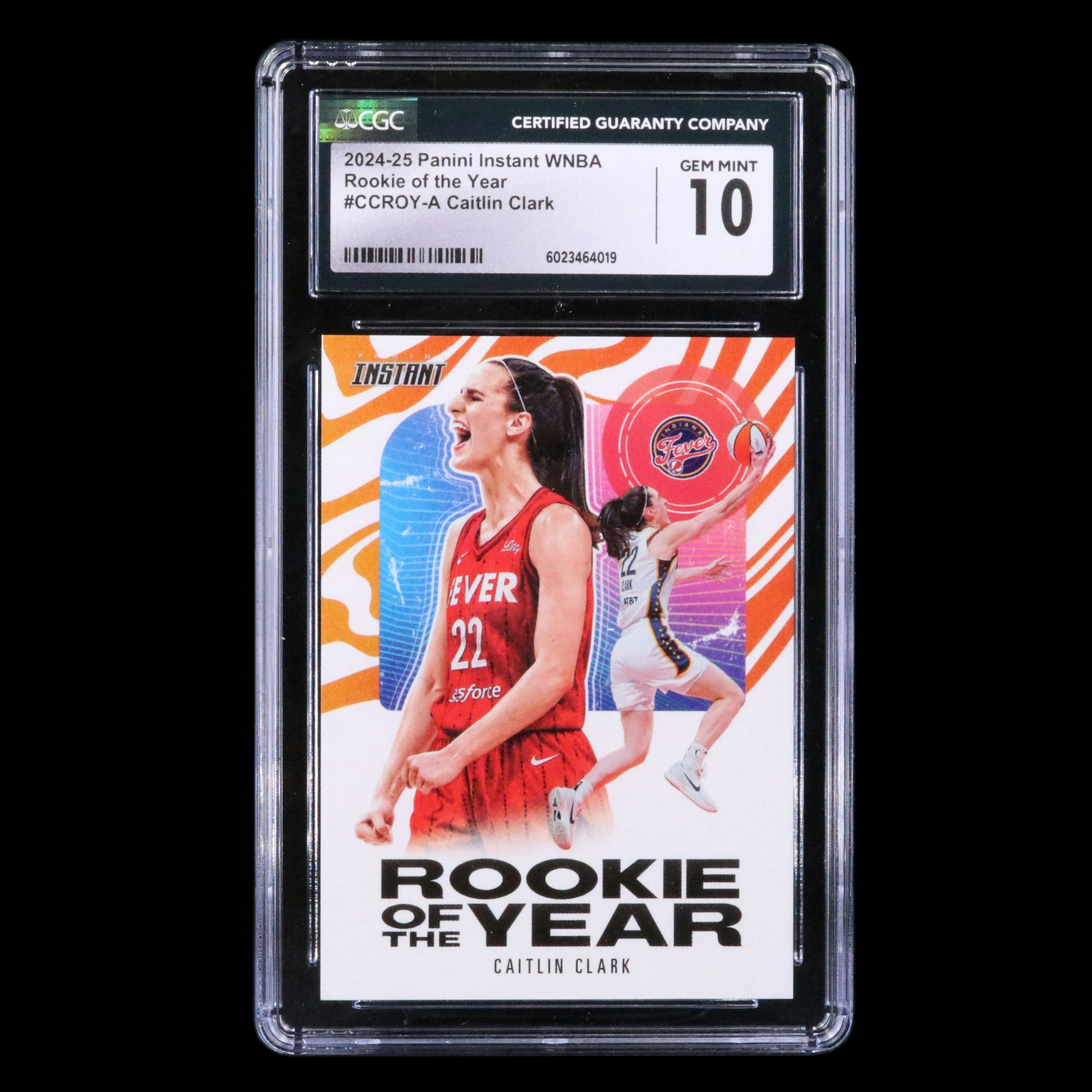 2024-25 Panini Instant Caitlin Clark Rookie of the Year Card Graded CGC 10