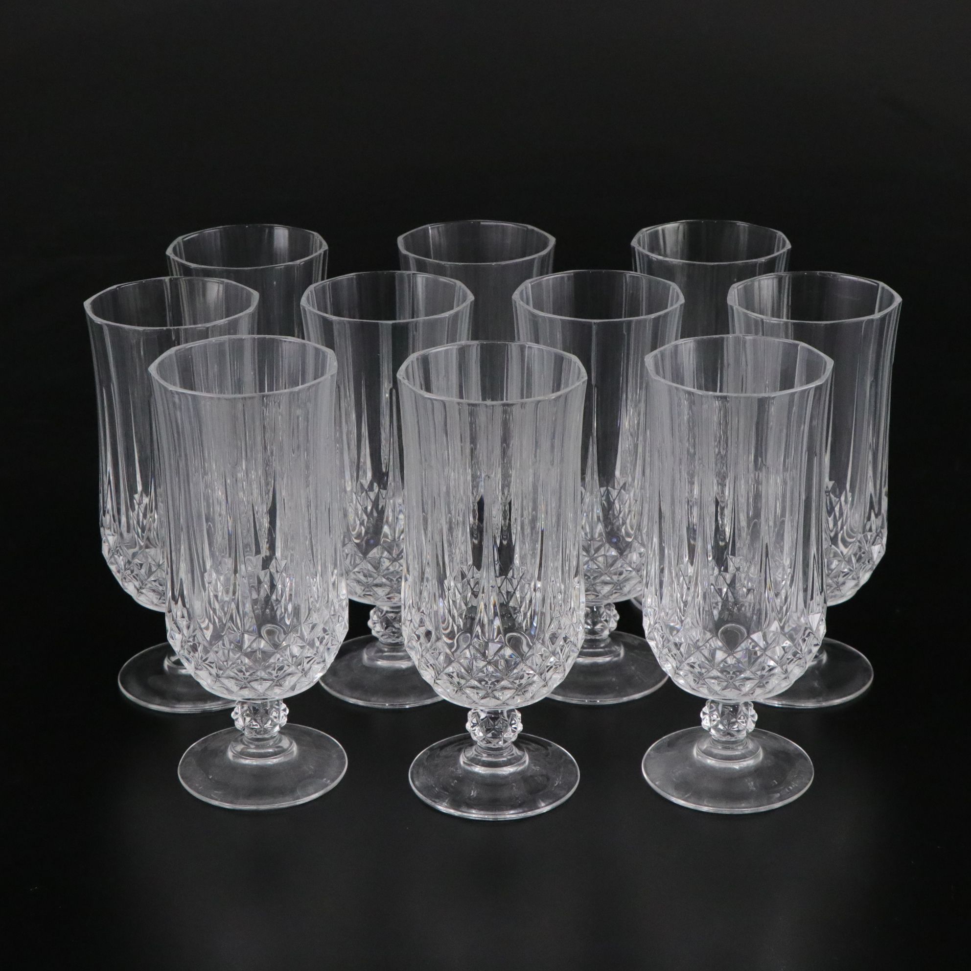 Cristal d'Arques Durand "Longchamp" Crystal Water Goblets, Brandy Glasses & More