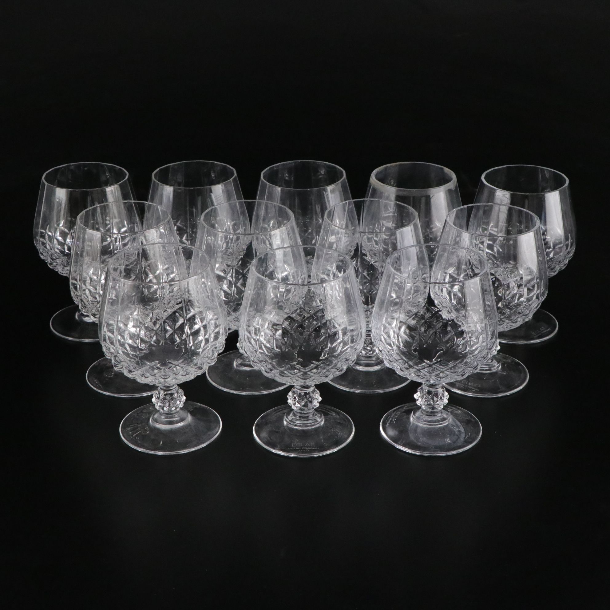 Cristal d'Arques Durand "Longchamp" Crystal Water Goblets, Brandy Glasses & More
