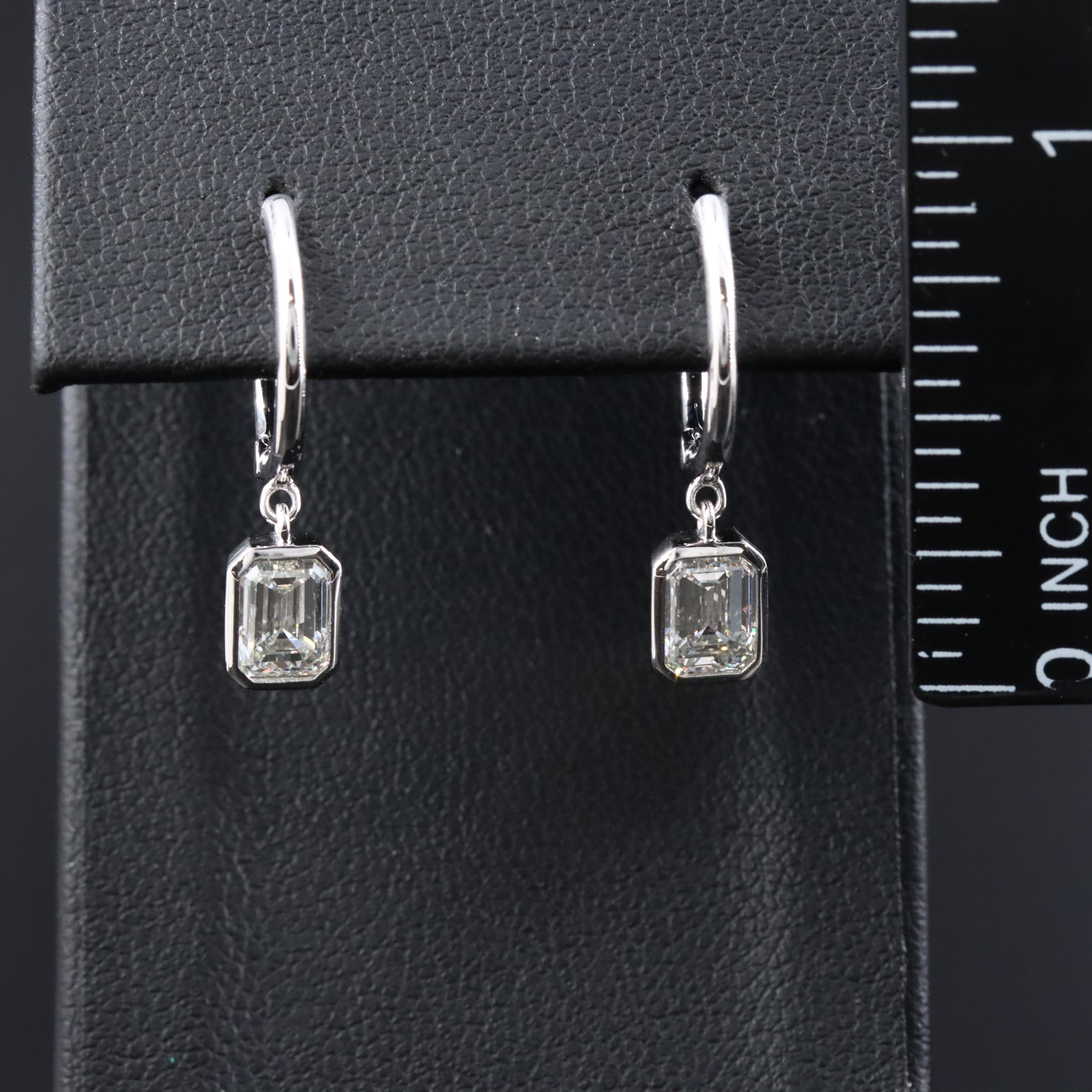 14K 1.50 CTW Lab Grown Diamond Drop Earrings
