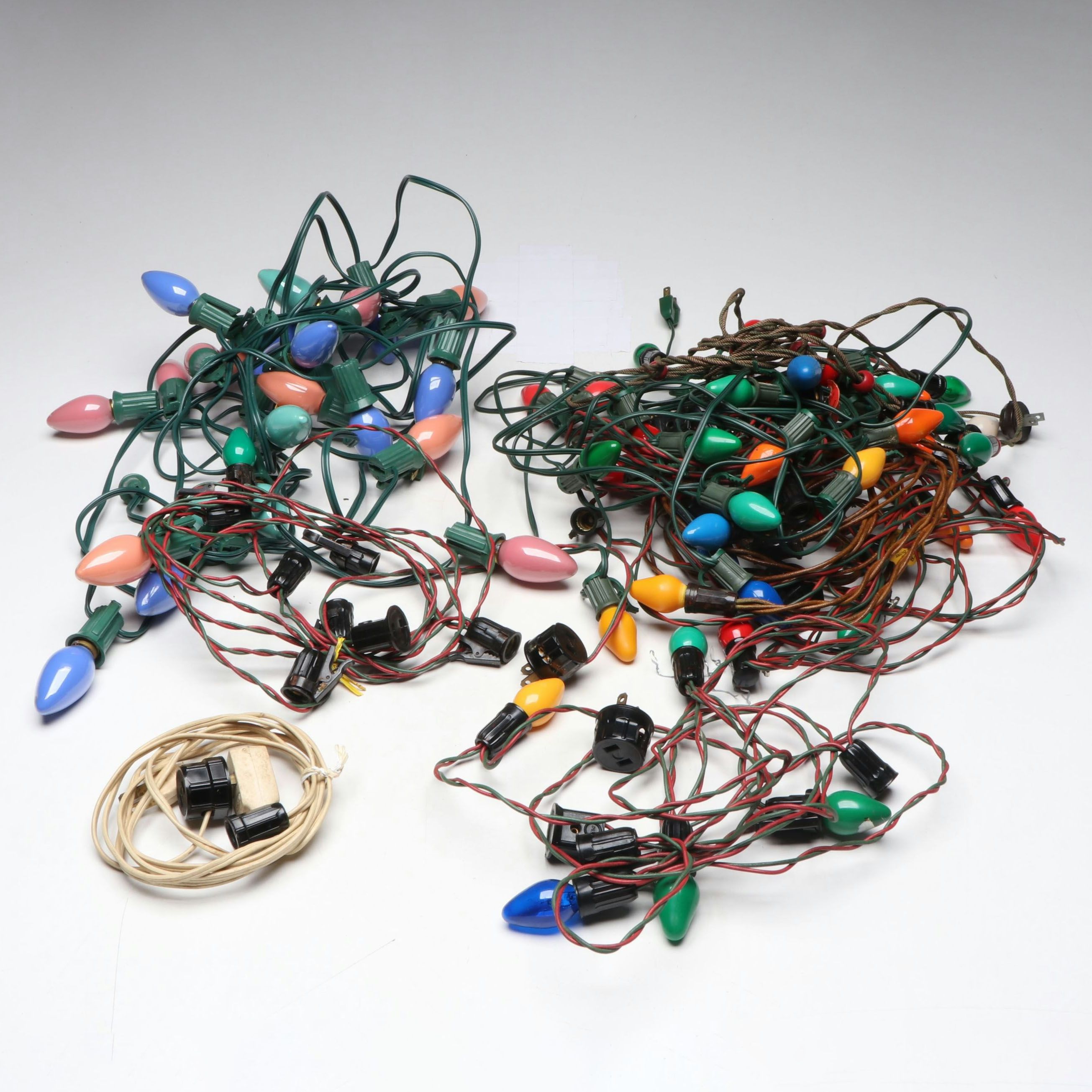 Vintage Multicolor Christmas Light Strings