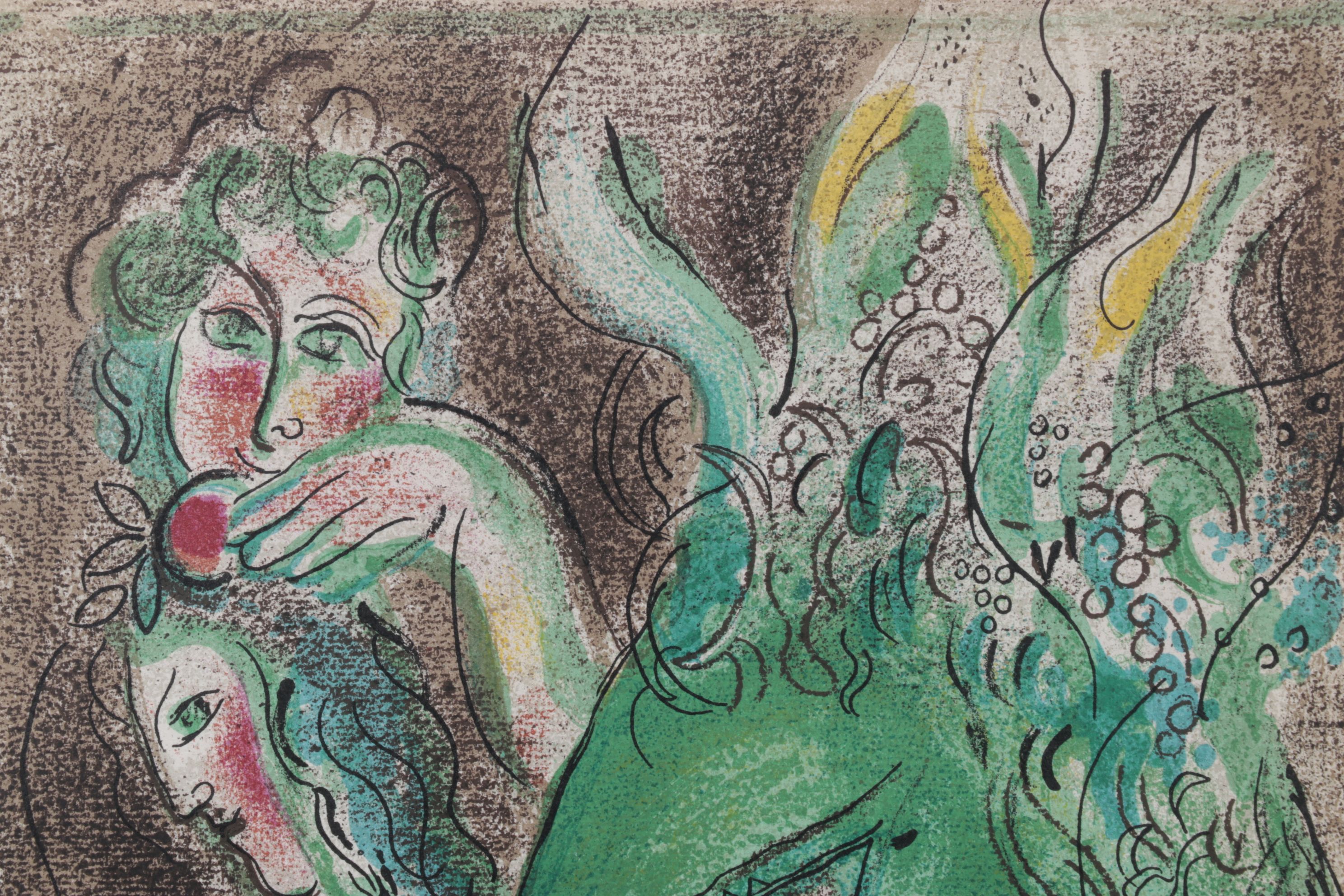 Marc Chagall Color Lithograph "Paradise" for "Verve", 1960