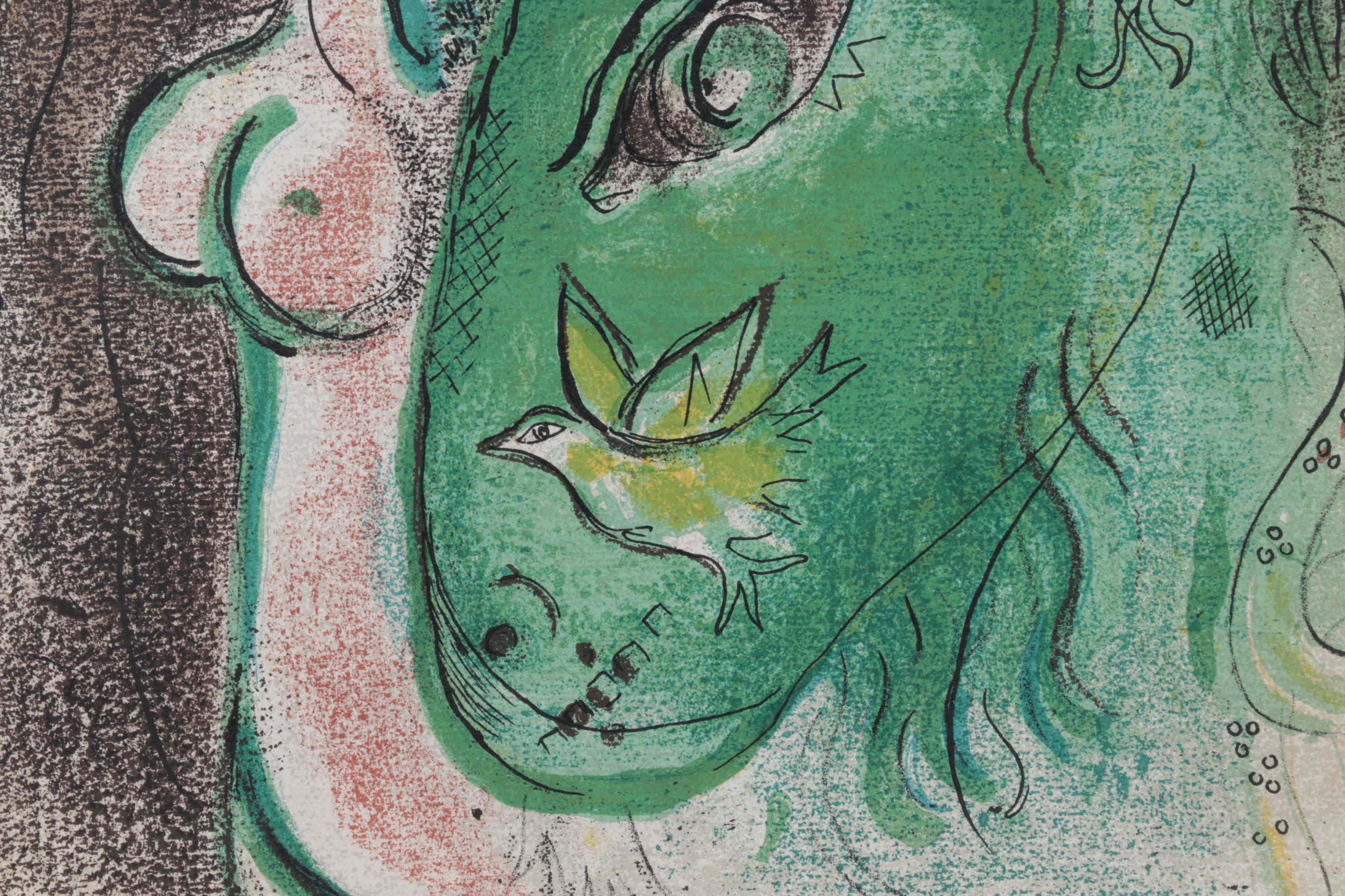 Marc Chagall Color Lithograph "Paradise" for "Verve", 1960