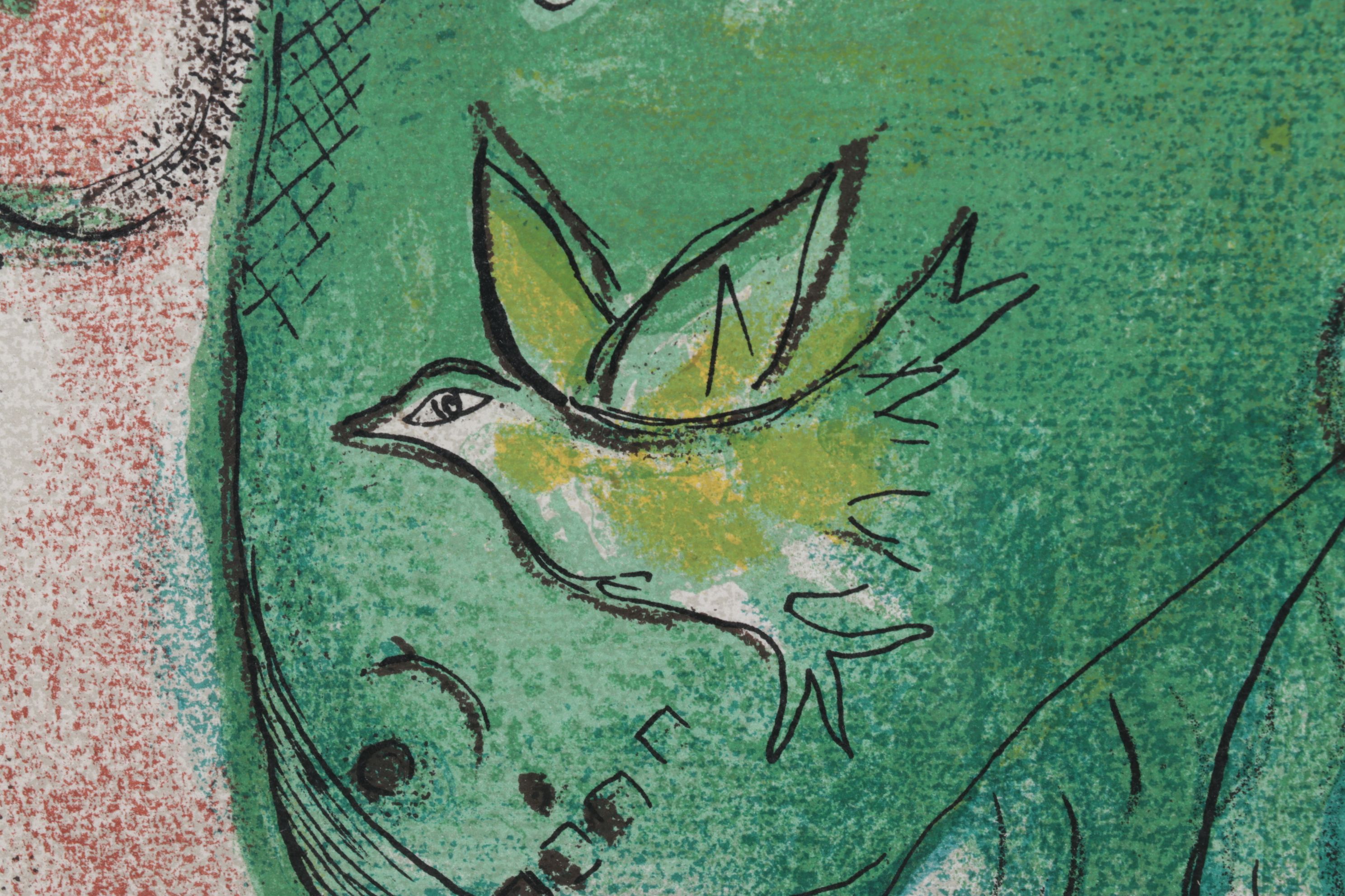 Marc Chagall Color Lithograph "Paradise" for "Verve", 1960