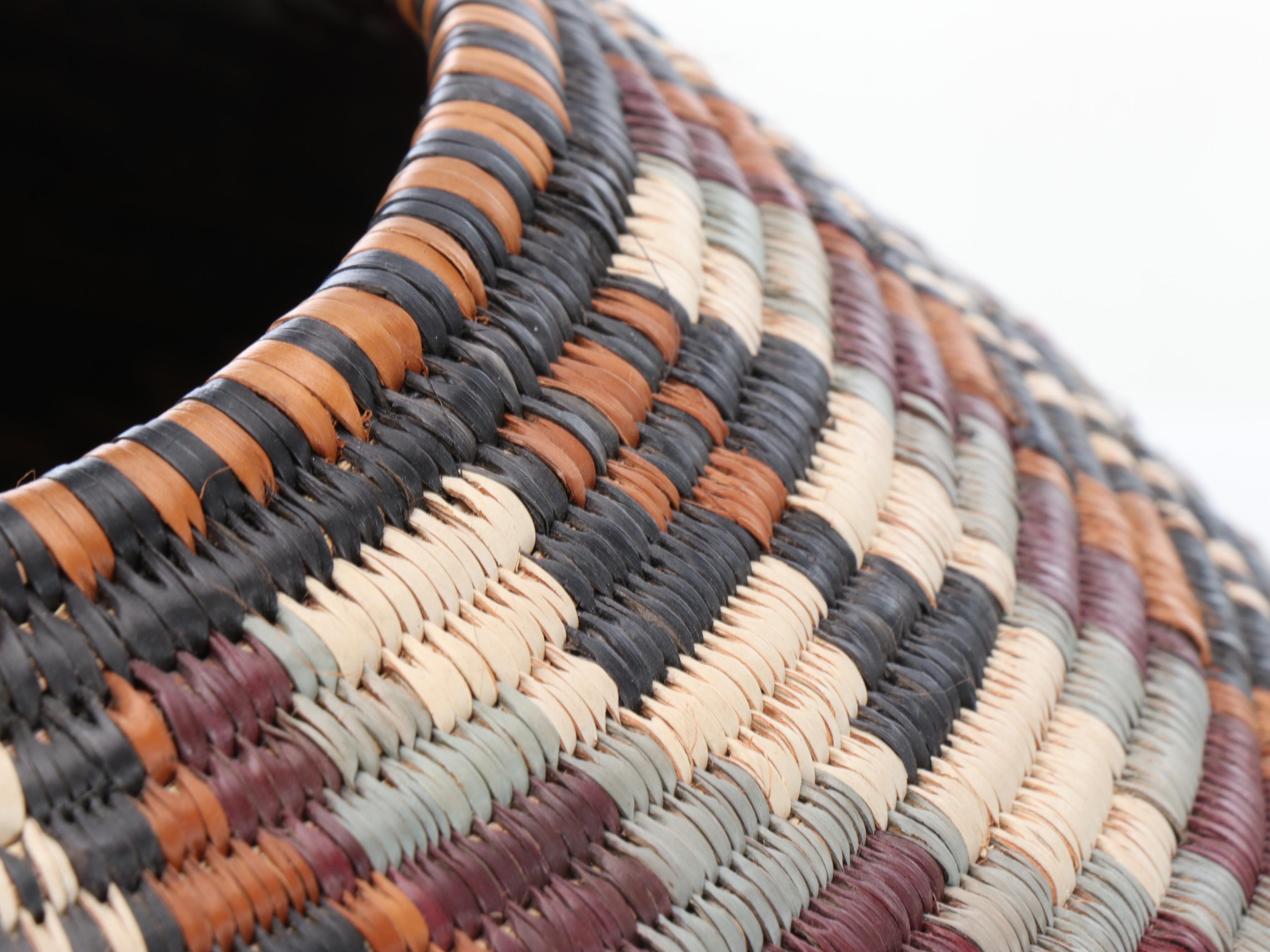 Nkosingiphile Sithole South African Ilala Palm Lidded Baskets and Salt Carrier