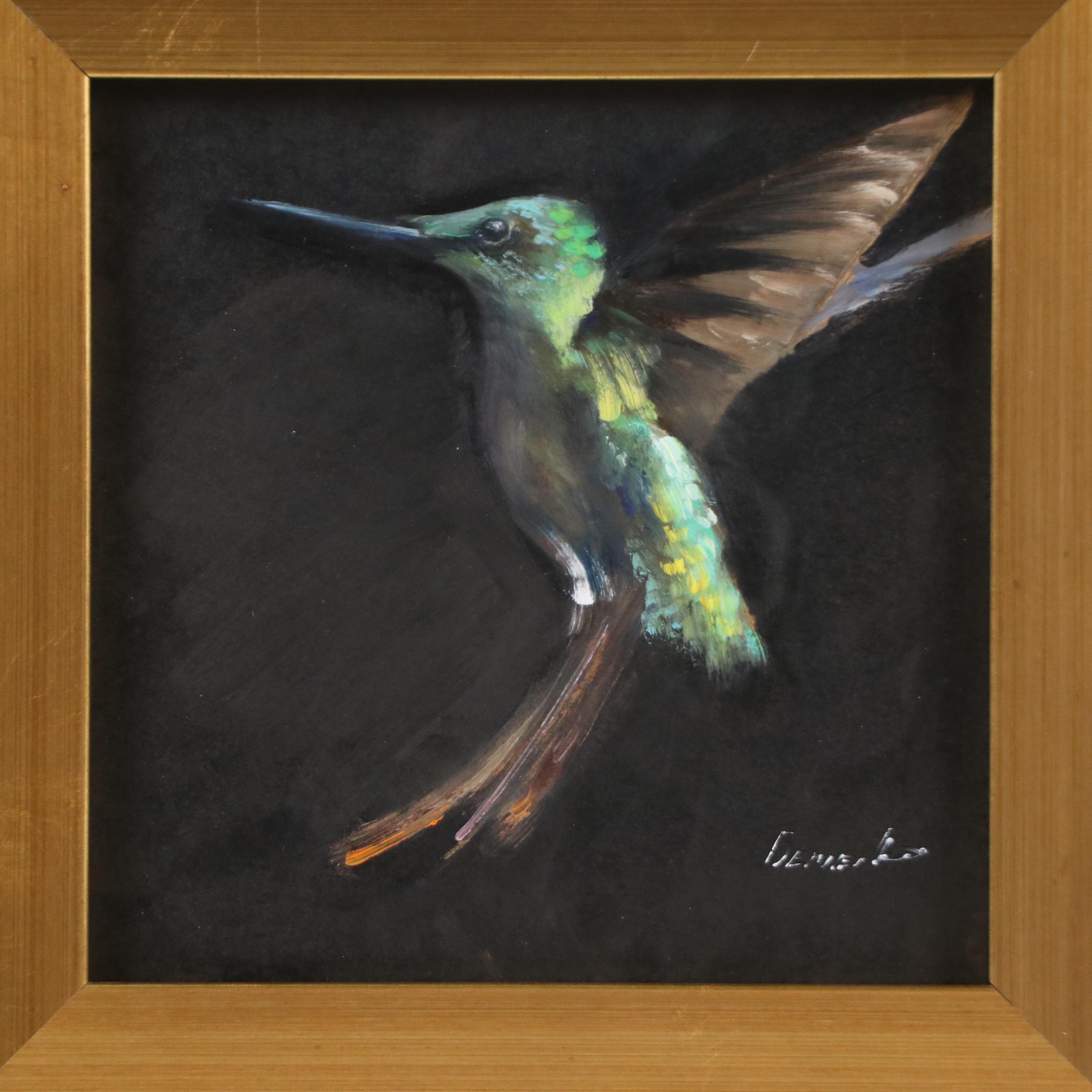 Natalie Demenko Oil Painting of a Hummingbird, 2025