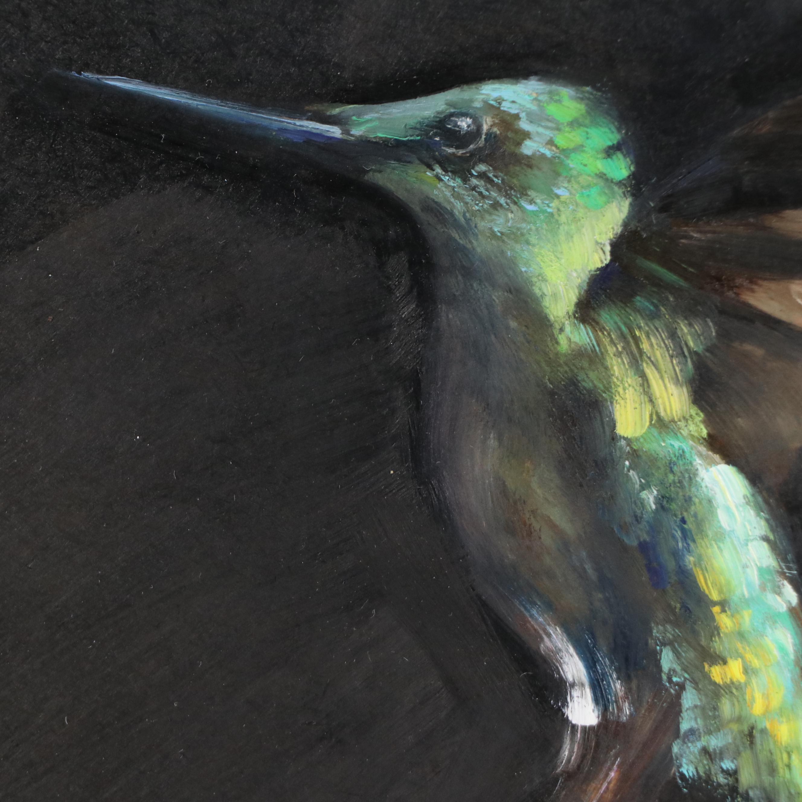 Natalie Demenko Oil Painting of a Hummingbird, 2025