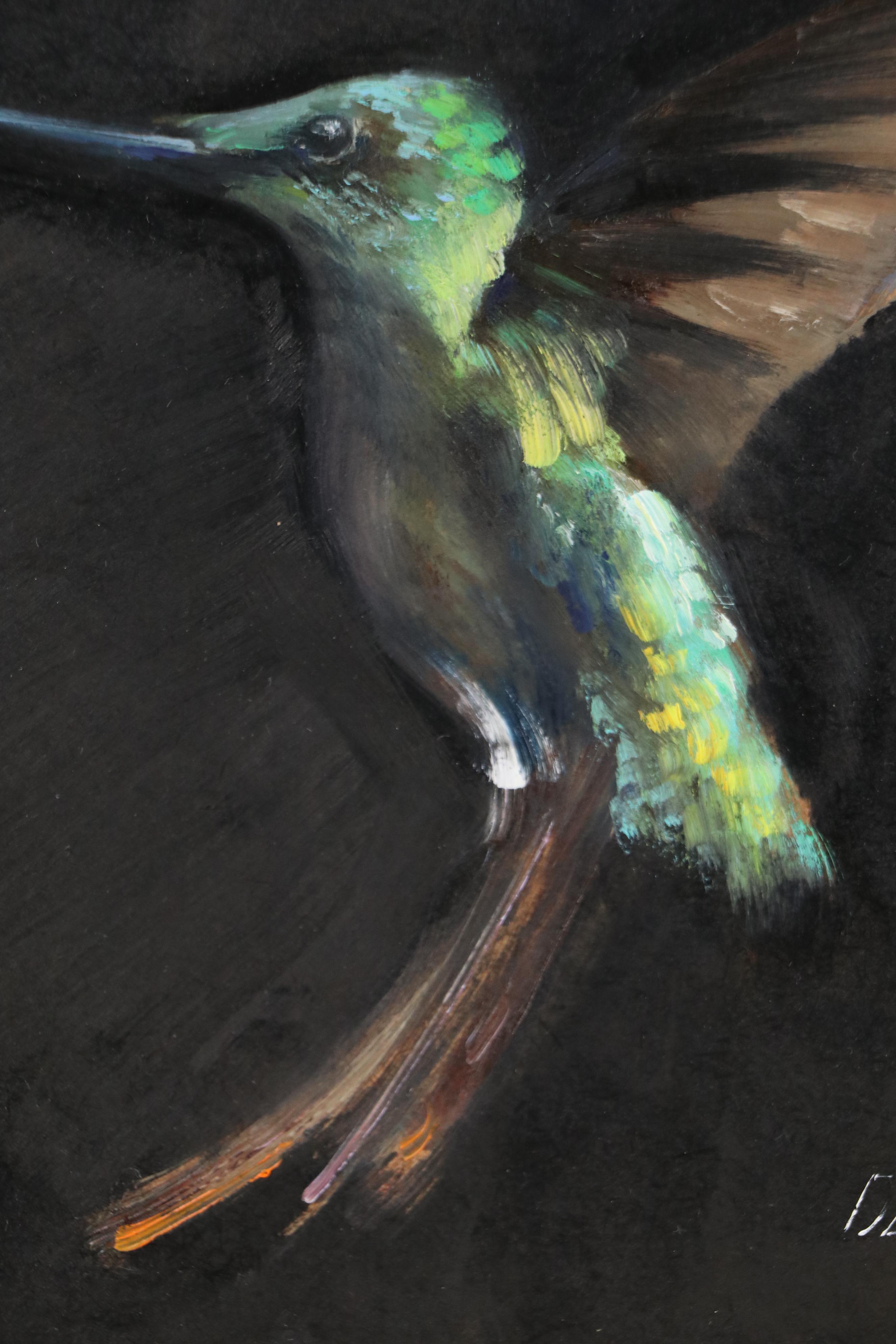 Natalie Demenko Oil Painting of a Hummingbird, 2025
