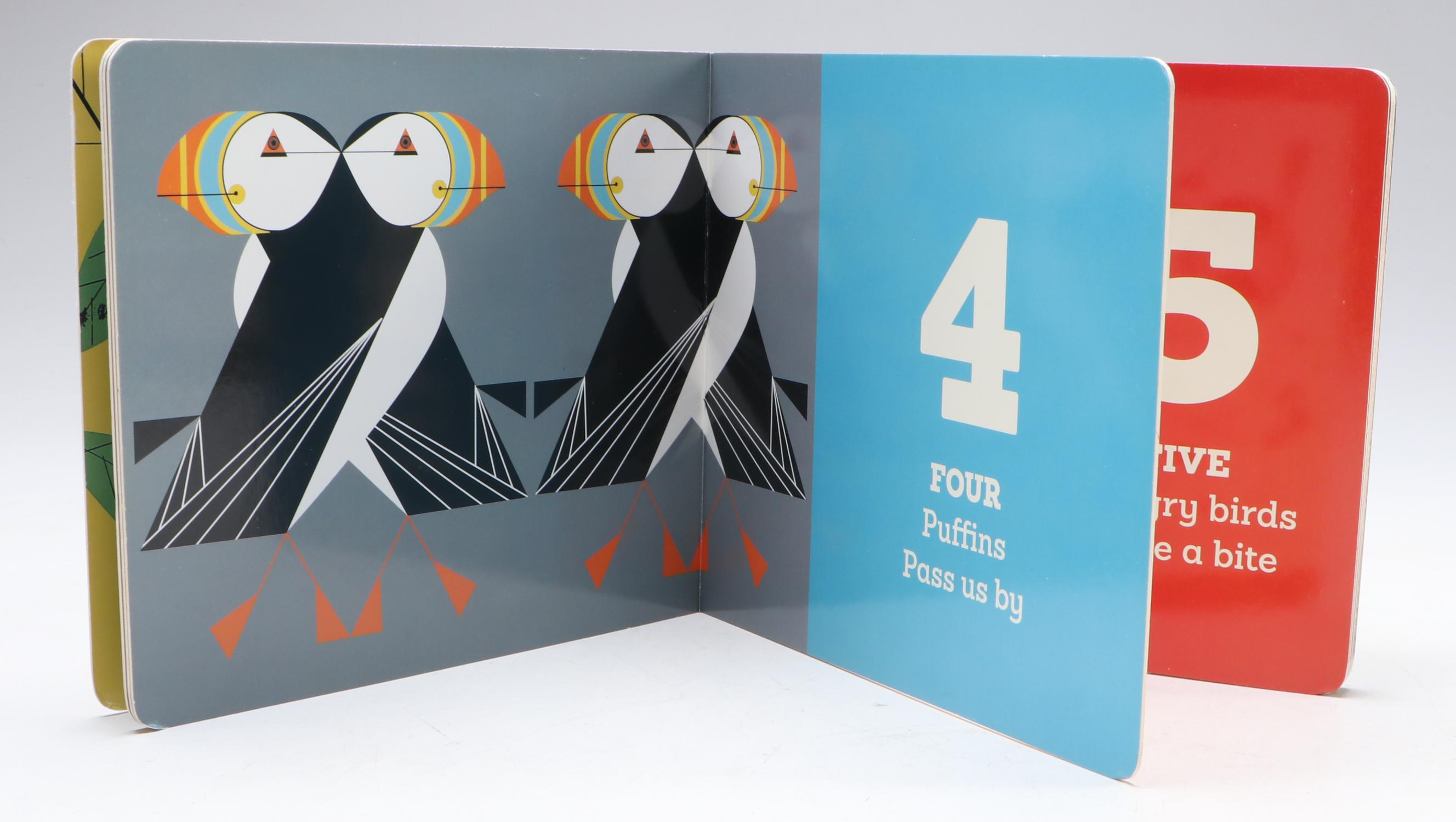 Illustrated "Charley Harper's Count the Birds" by Zoe Burke, 2016