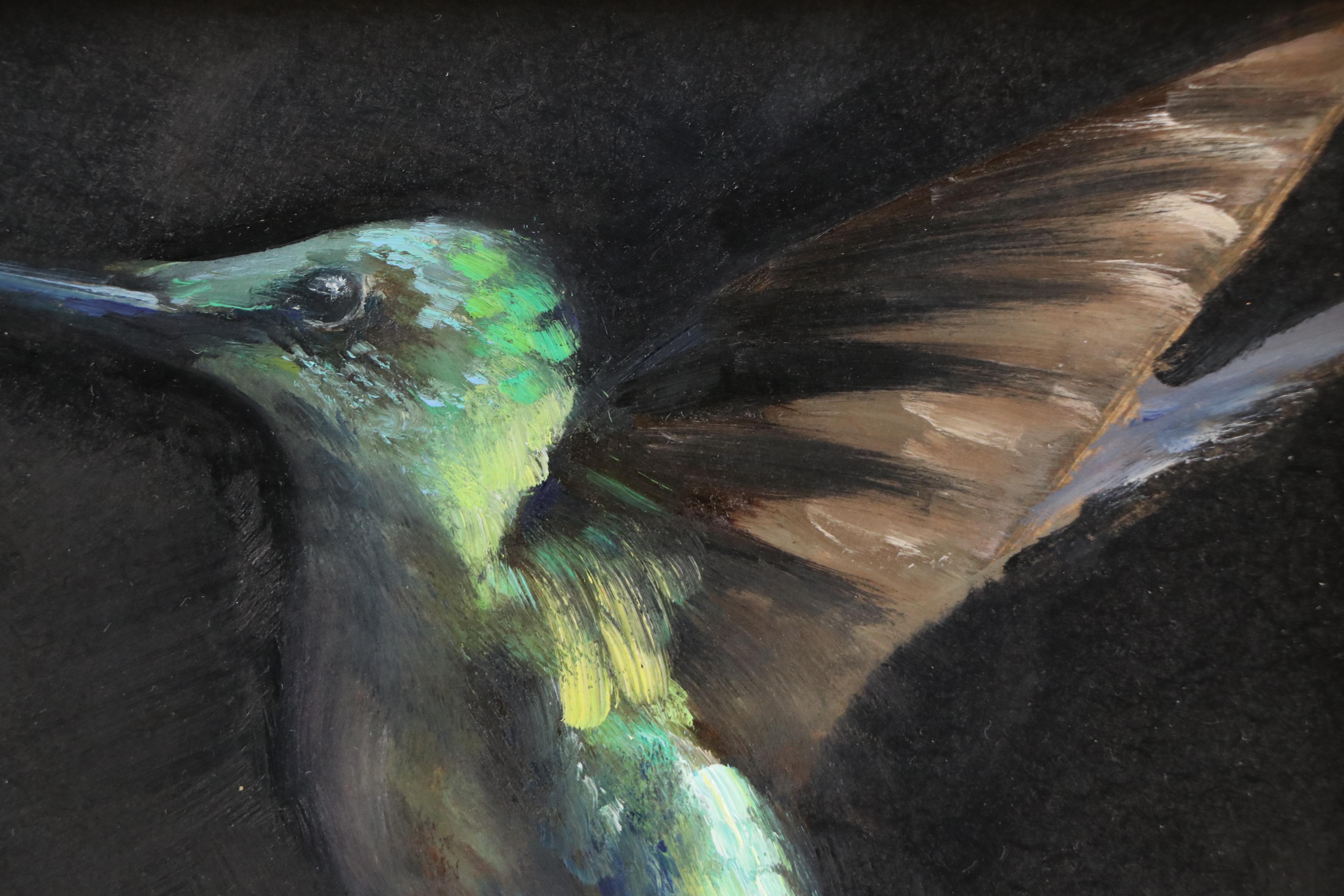 Natalie Demenko Oil Painting of a Hummingbird, 2025