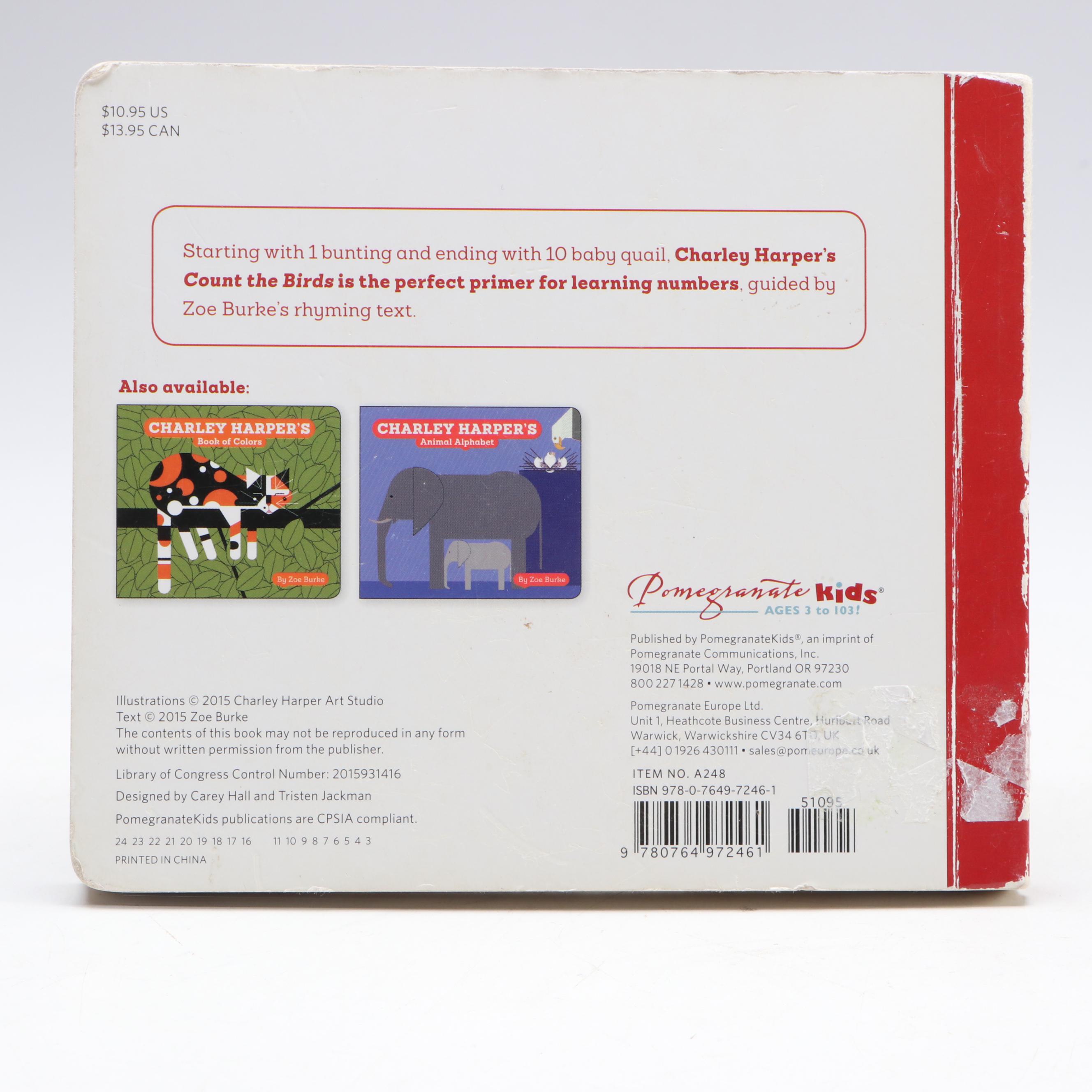 Illustrated "Charley Harper's Count the Birds" by Zoe Burke, 2016