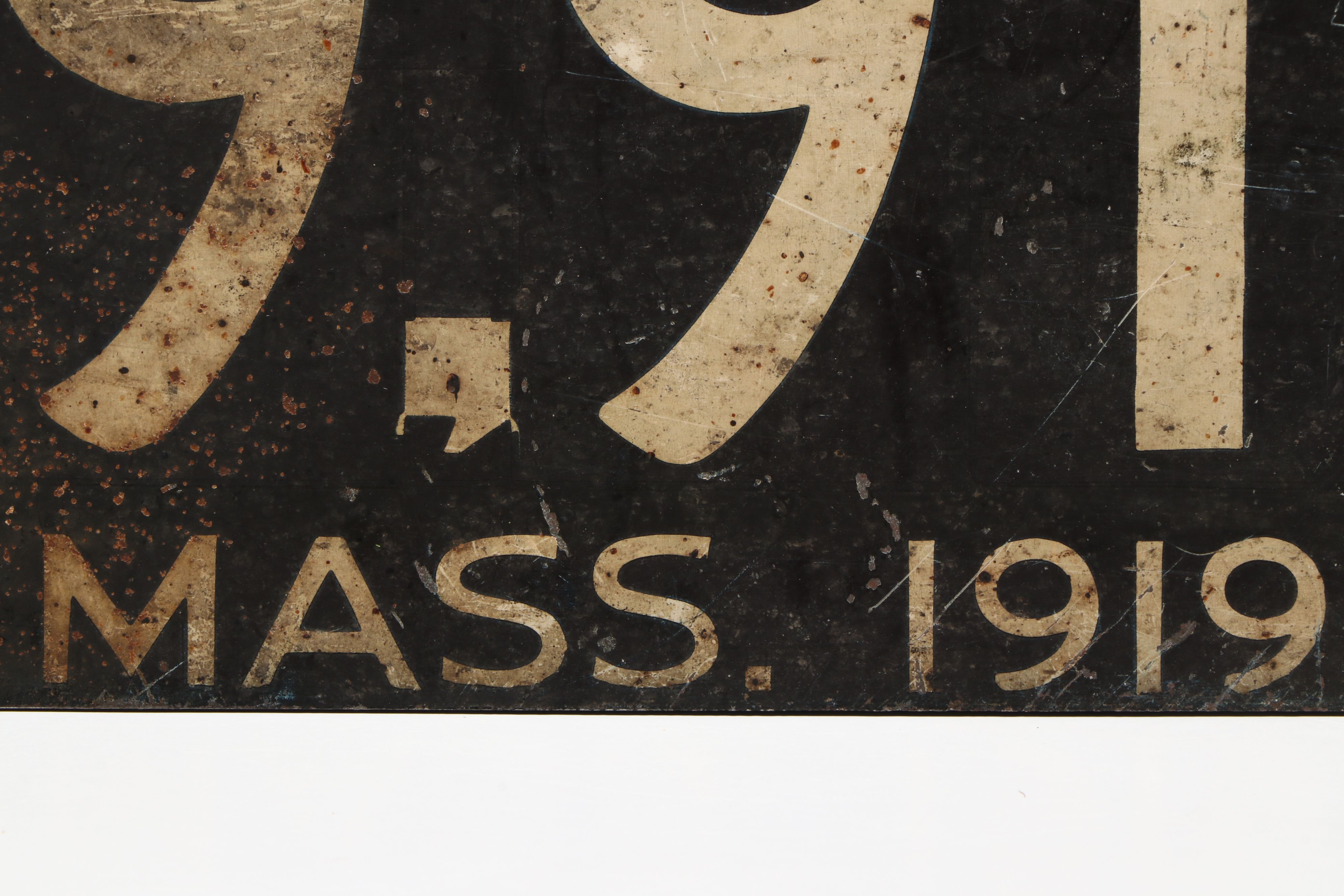 Antique 1919 Massachusetts License Plate