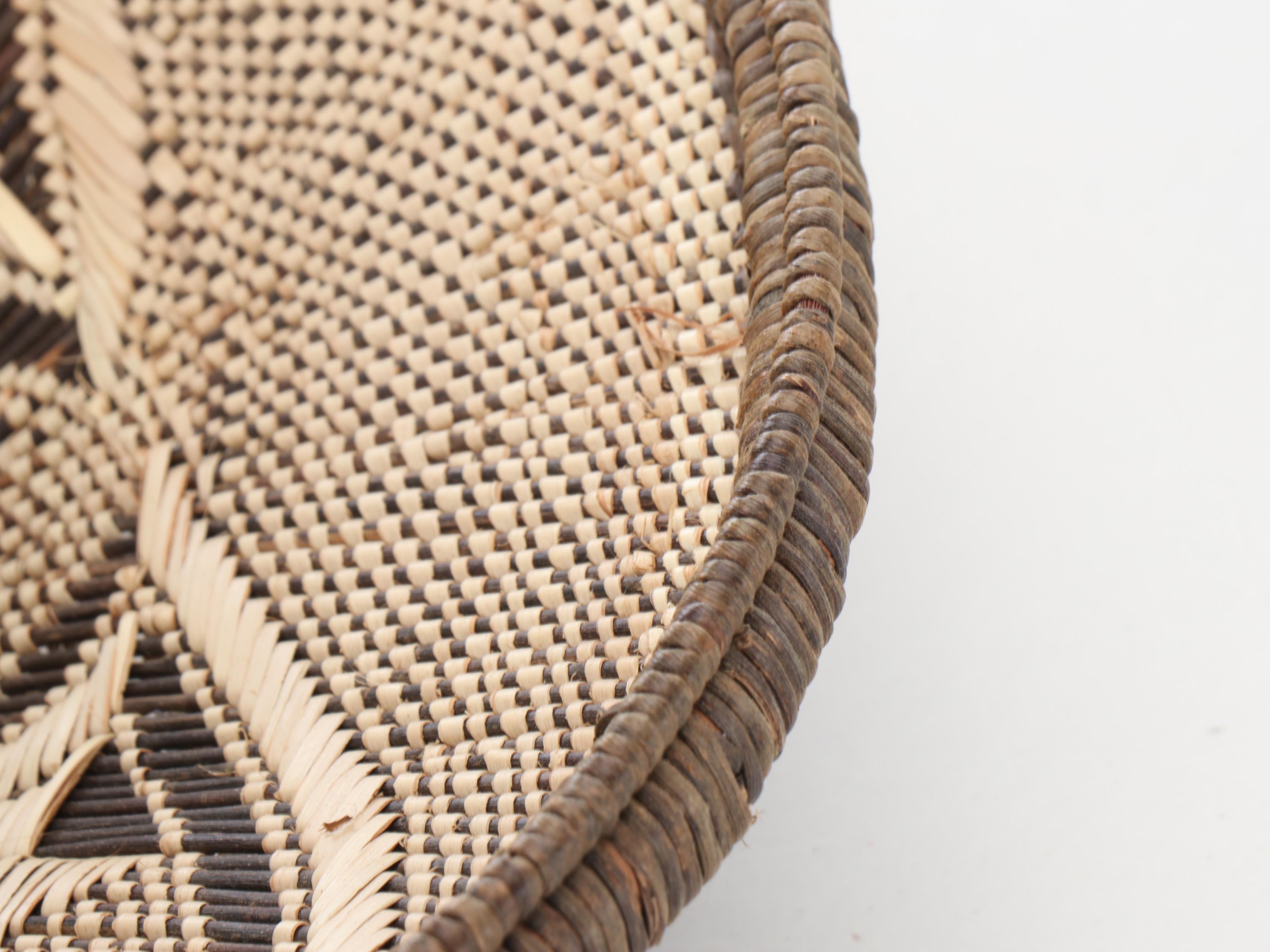 South African Zambian Geometric Woven Plant Fiber Tonga Baskets