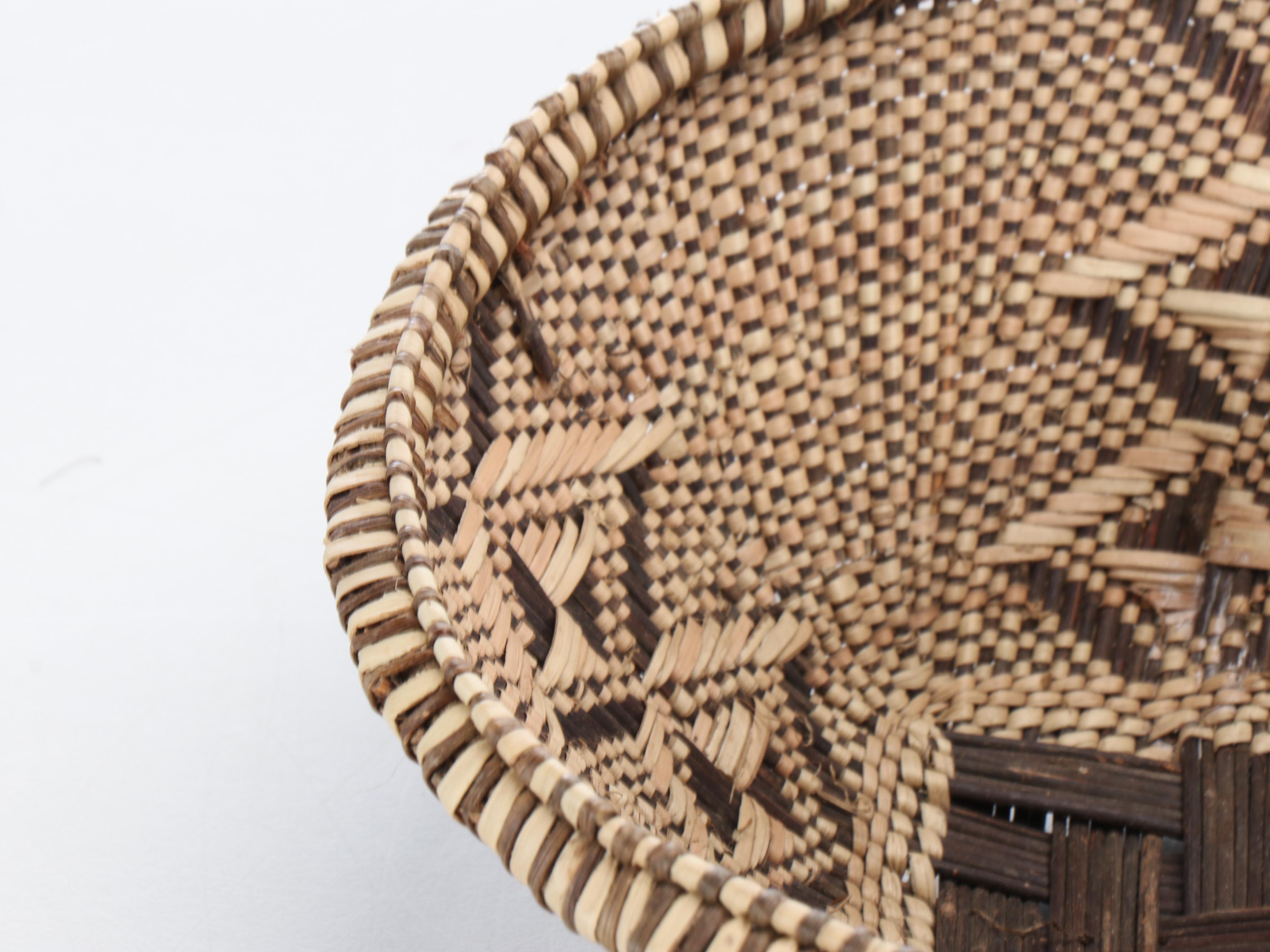 South African Zambian Geometric Woven Plant Fiber Tonga Baskets