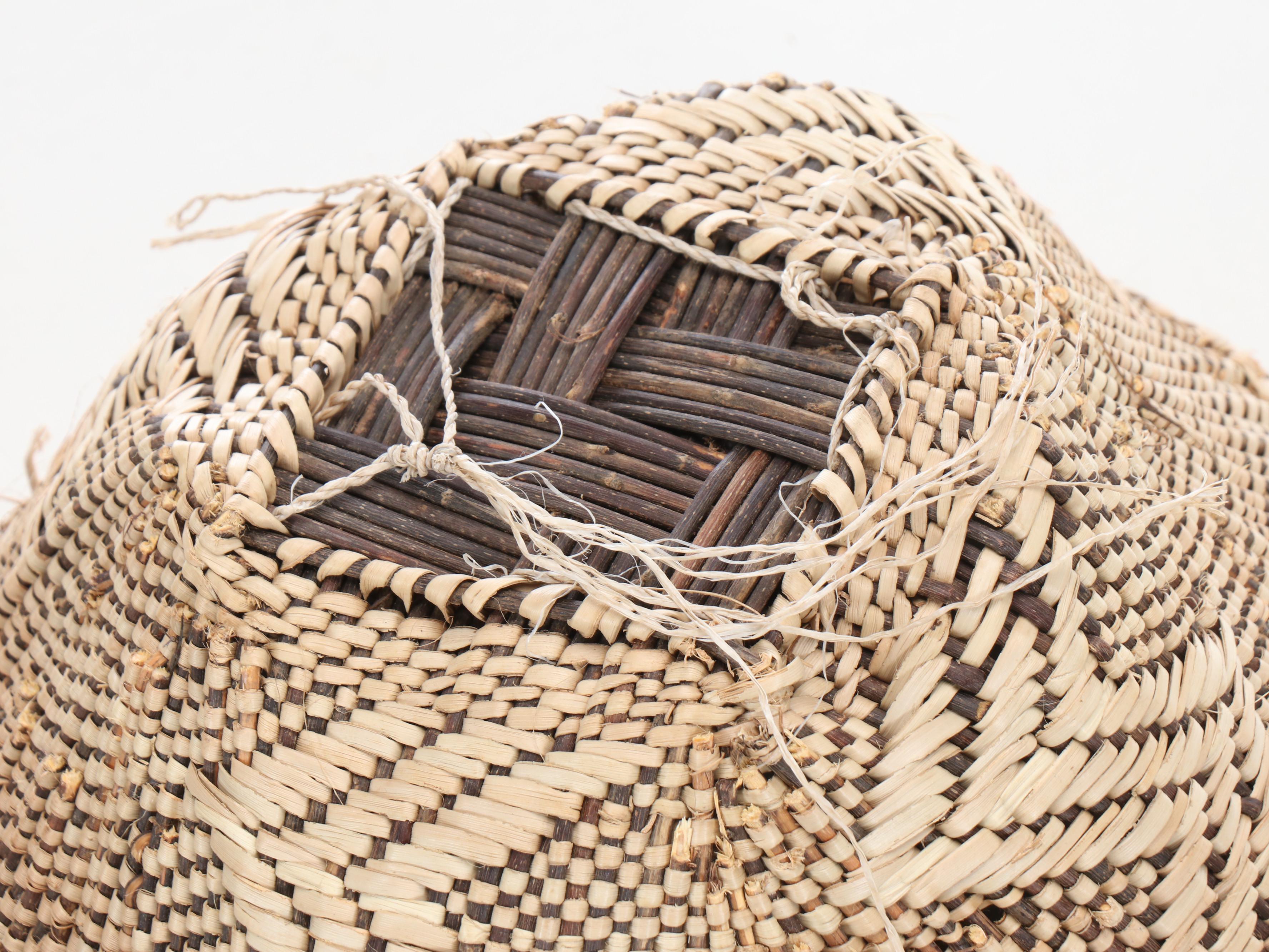 South African Zambian Geometric Woven Plant Fiber Tonga Baskets
