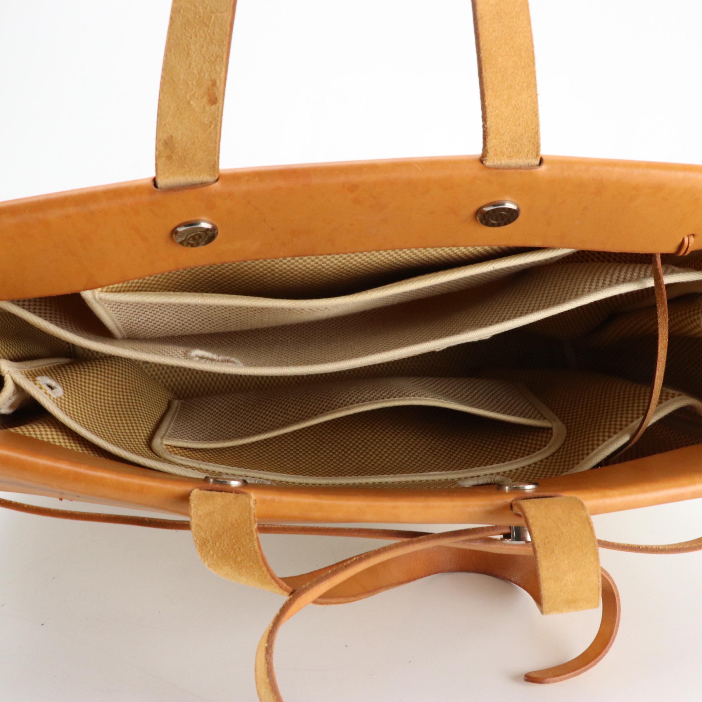 Hermès Herbag Cabas 2-in-1 Tote in Canvas Toile and Vache Leather