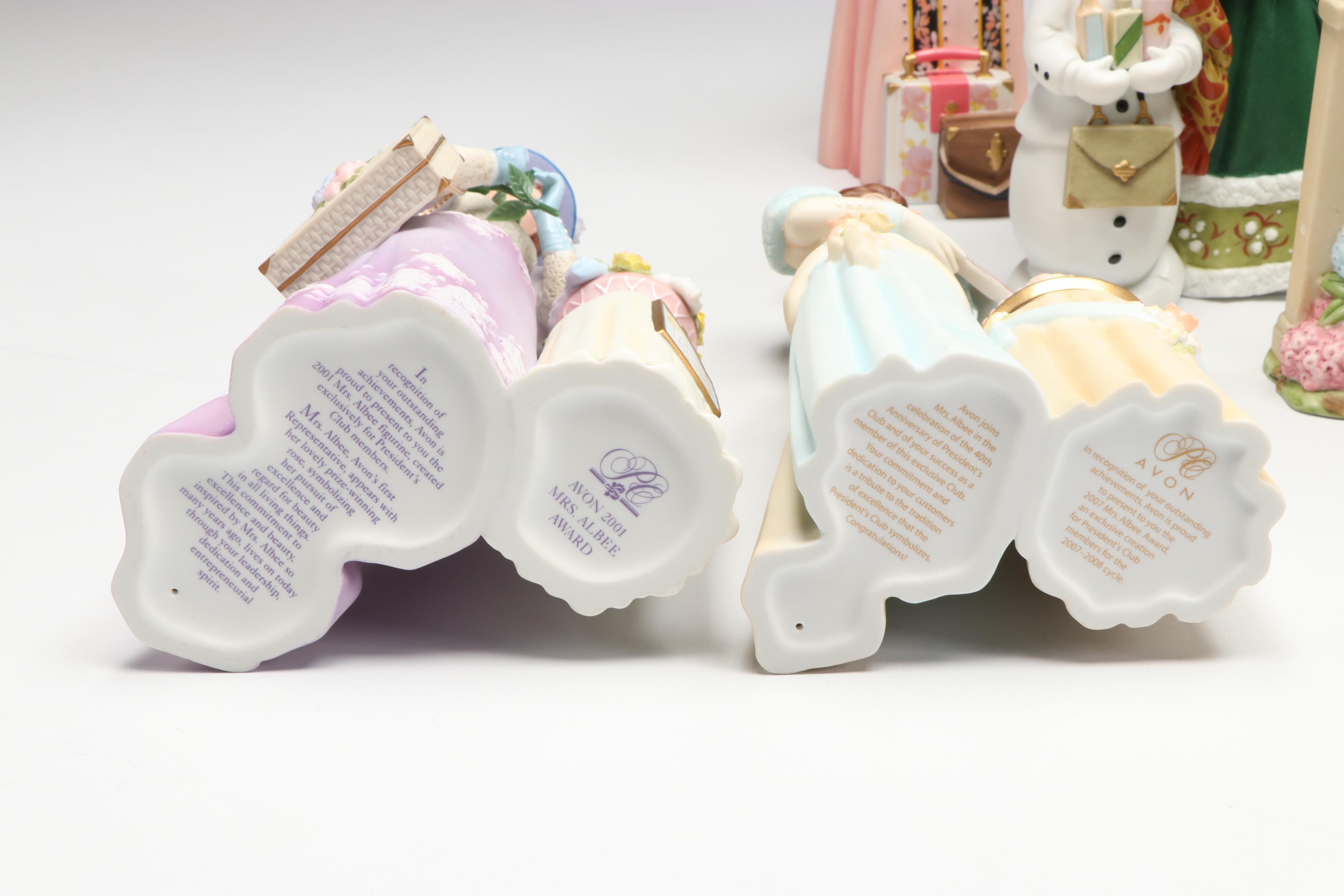 Avon President's Club "Albee Award" Porcelain Figures