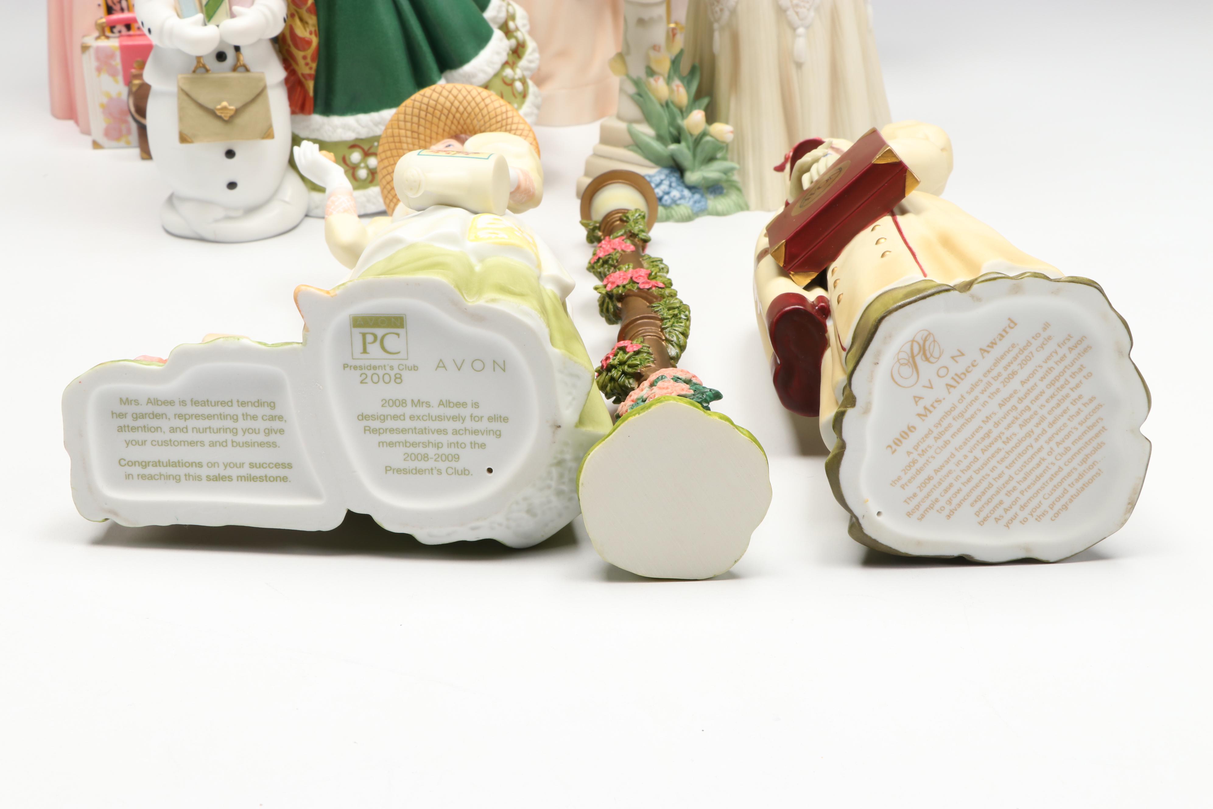 Avon President's Club "Albee Award" Porcelain Figures