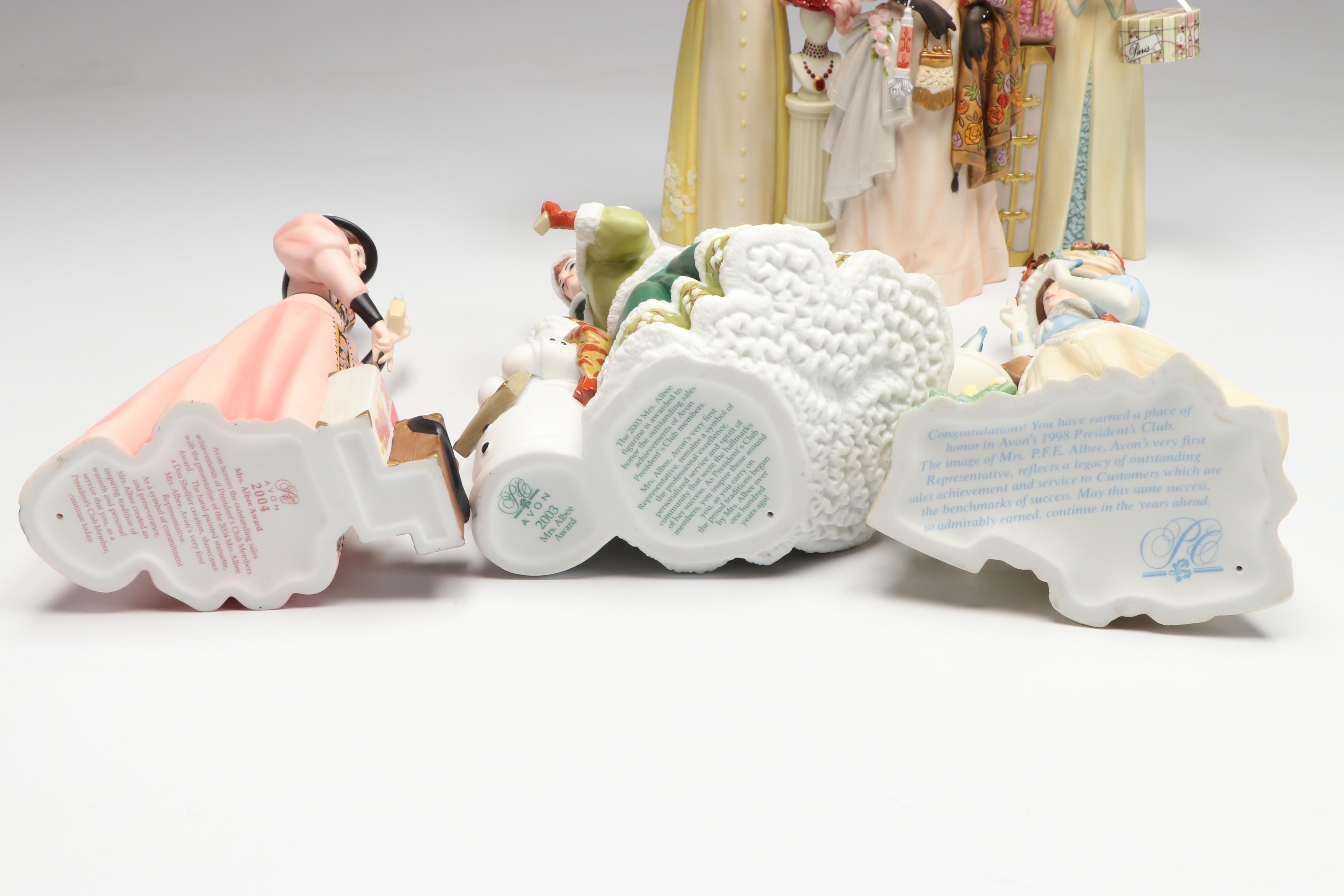 Avon President's Club "Albee Award" Porcelain Figures
