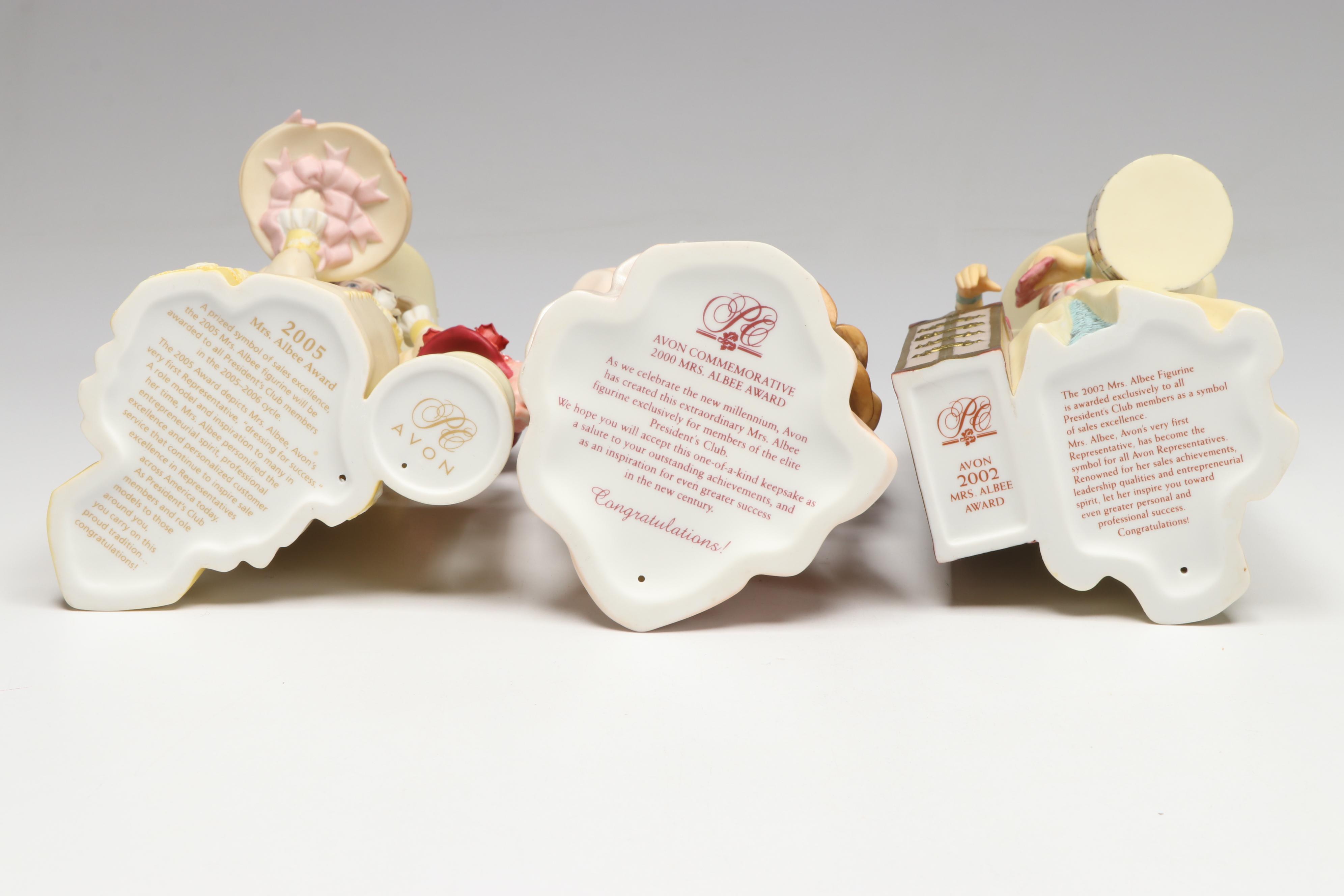 Avon President's Club "Albee Award" Porcelain Figures