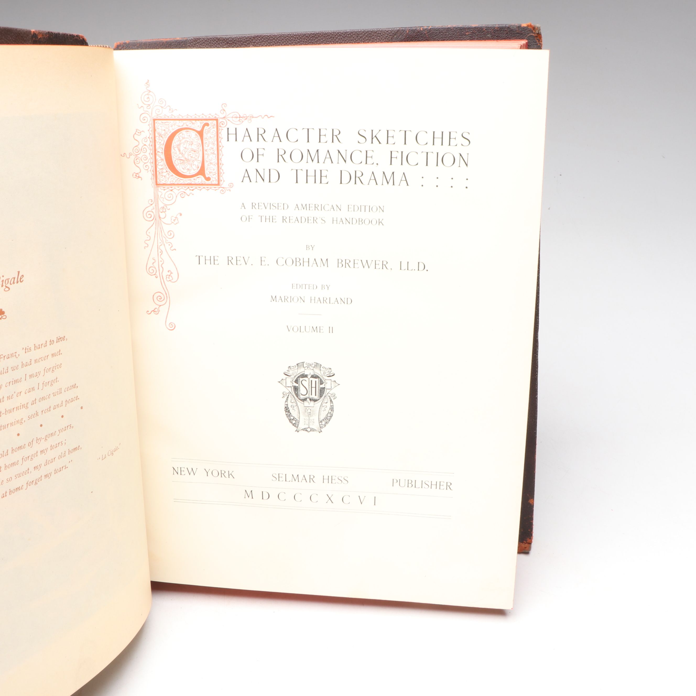 "Character Sketches of Romance and Fiction" Series with Photo Book, Late 19th C.