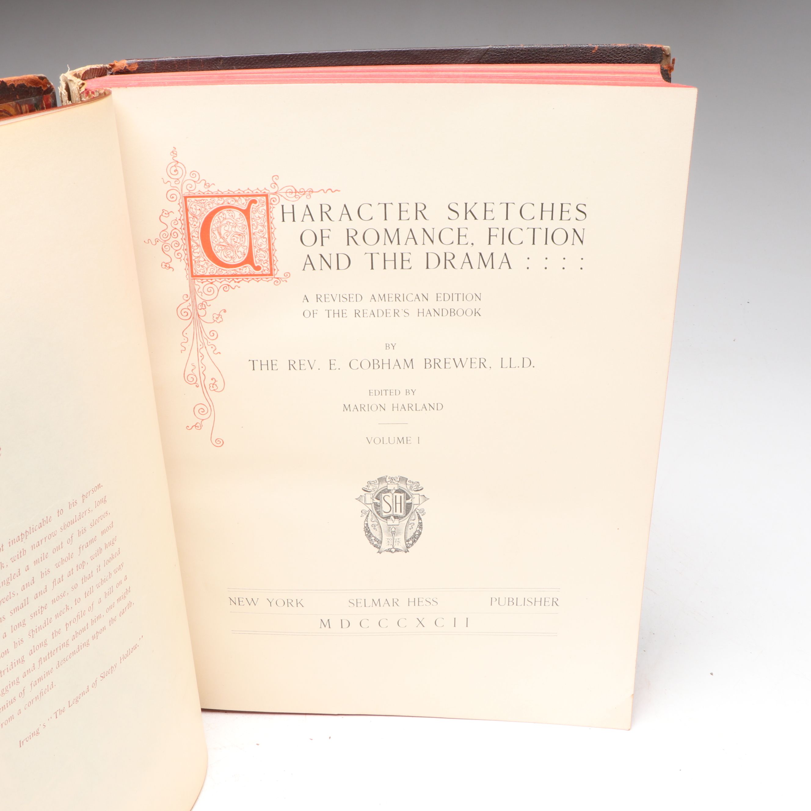 "Character Sketches of Romance and Fiction" Series with Photo Book, Late 19th C.