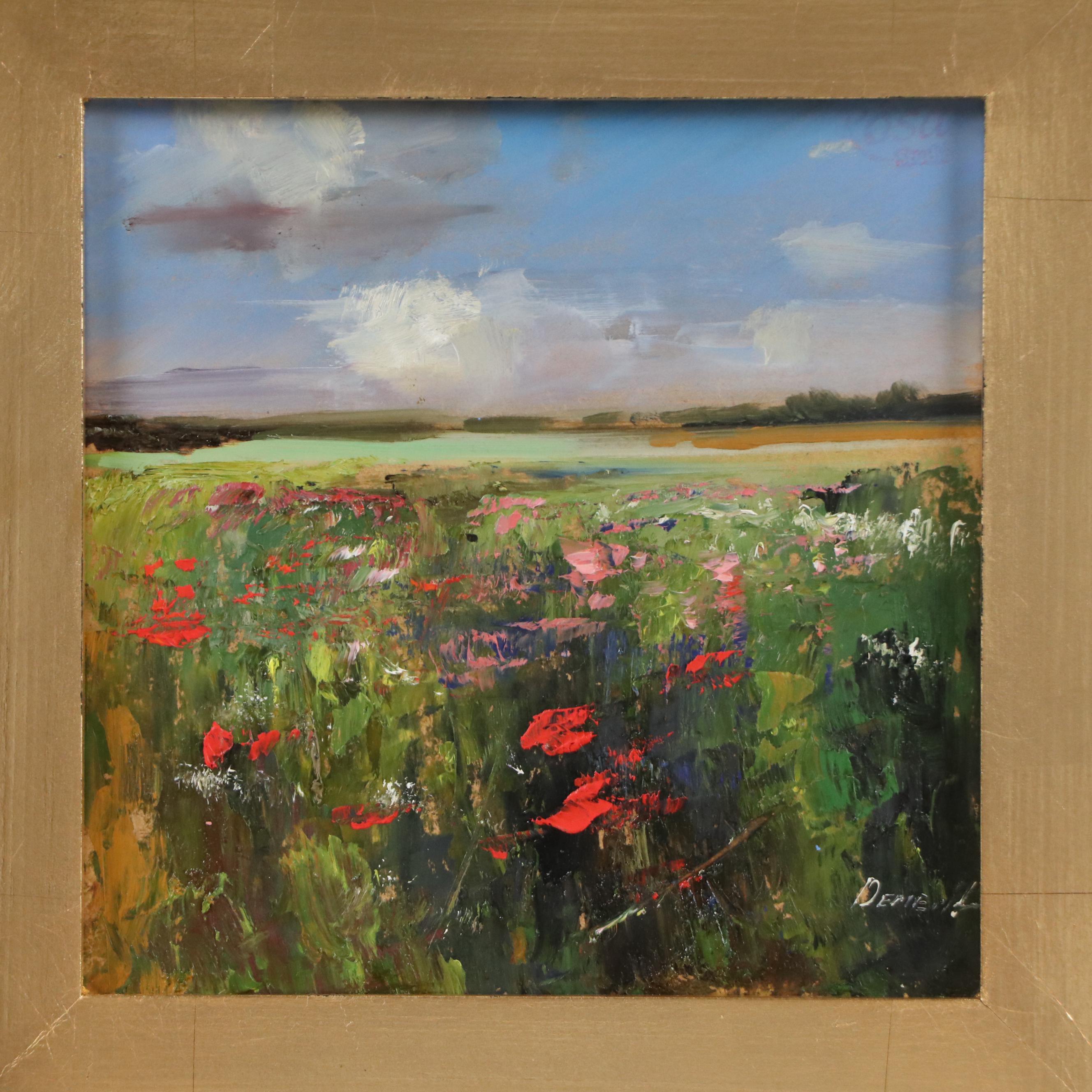 Natalia Demenko Poppy Field Landscape Oil Painting
