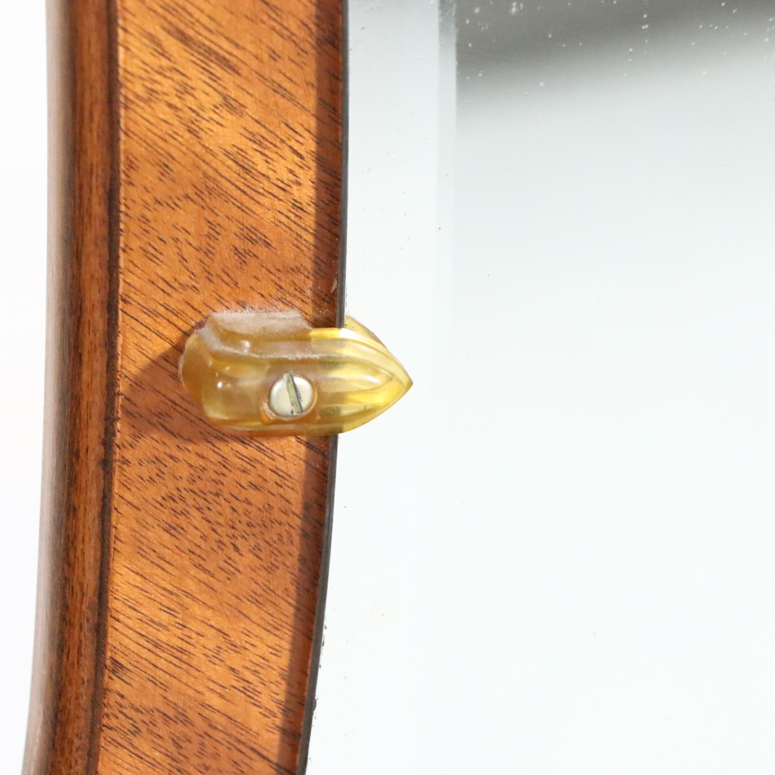 Art Deco Waterfall Front Walnut Vanity with Chair