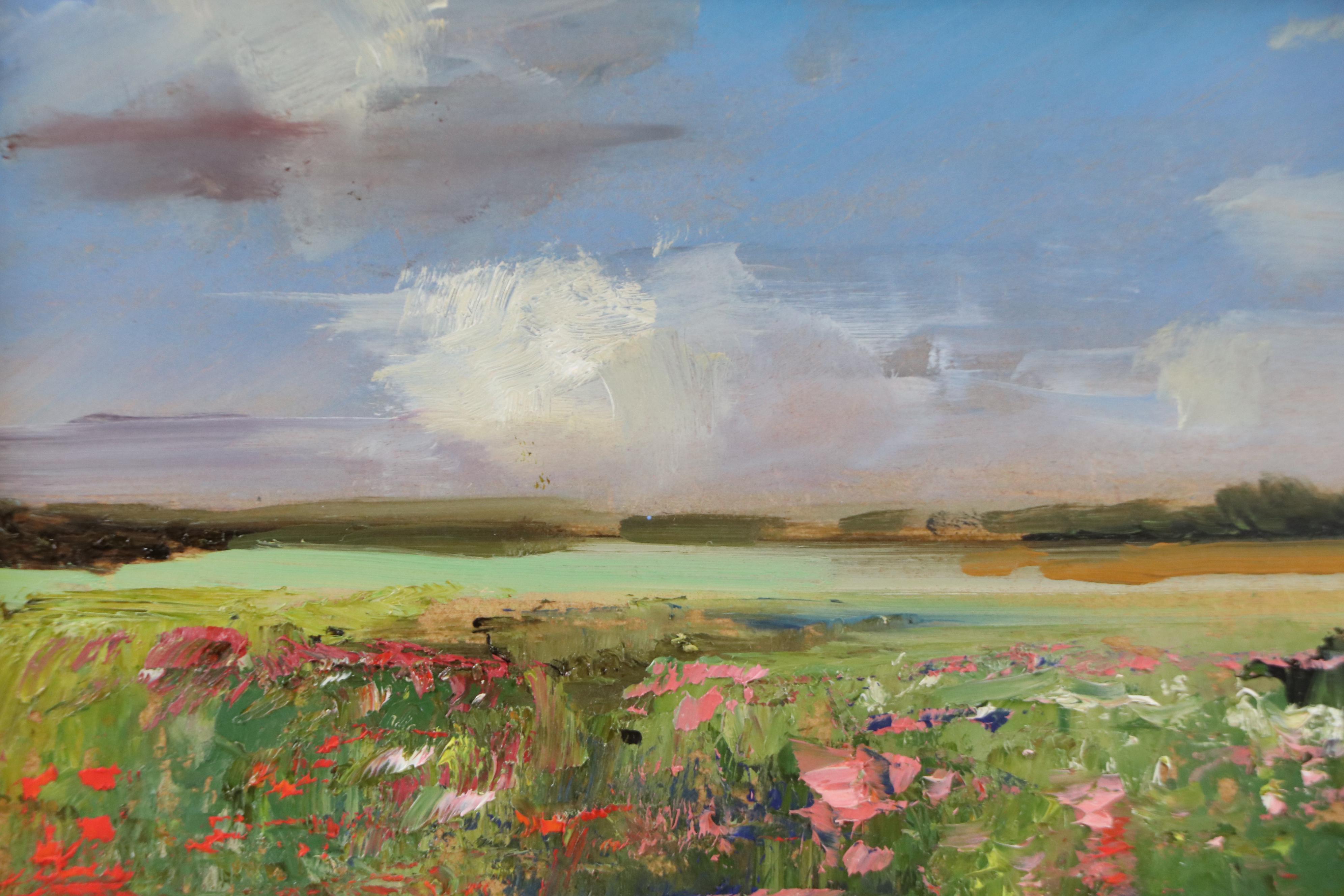 Natalia Demenko Poppy Field Landscape Oil Painting