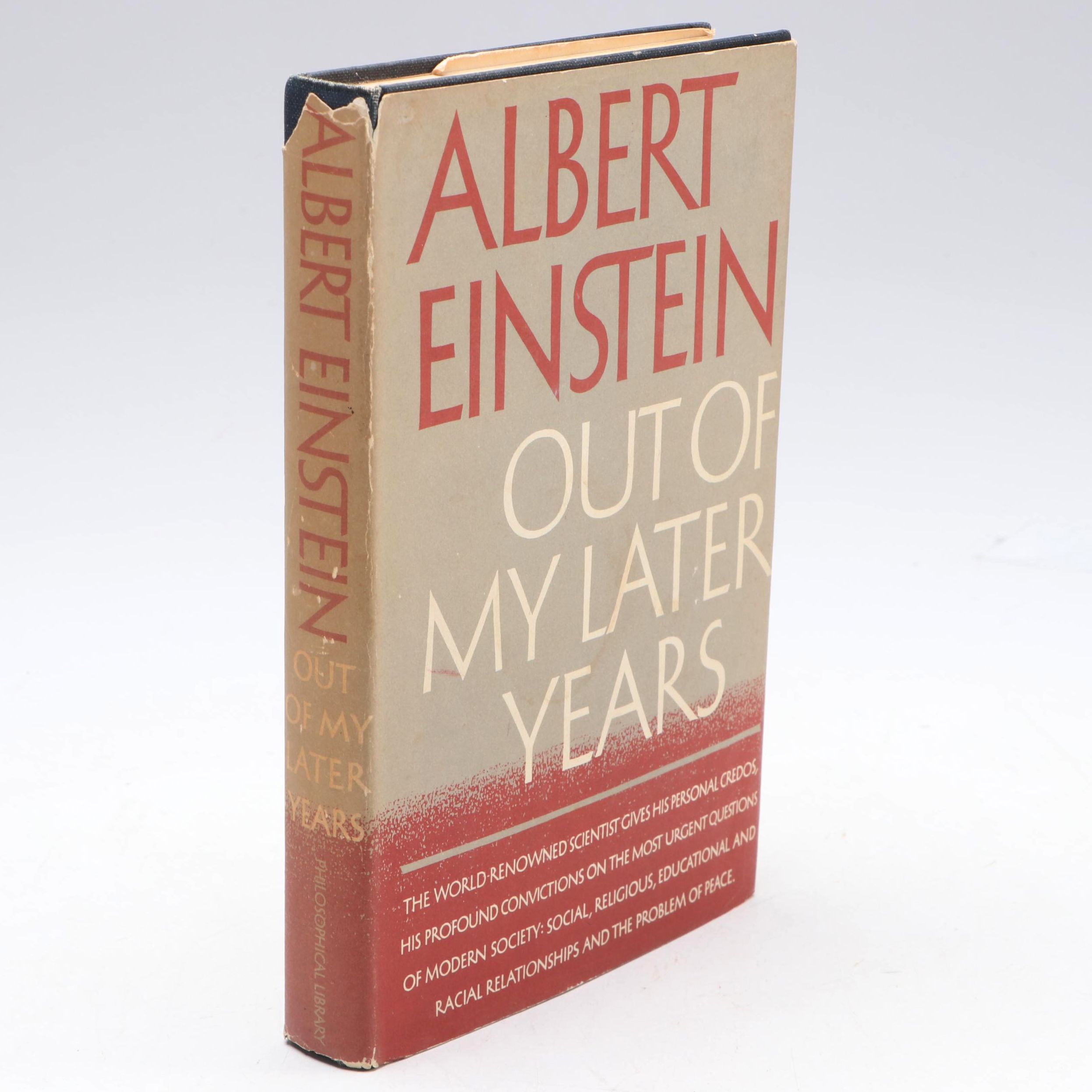 First Printing "Out of My Later Years" by Albert Einstein, 1950
