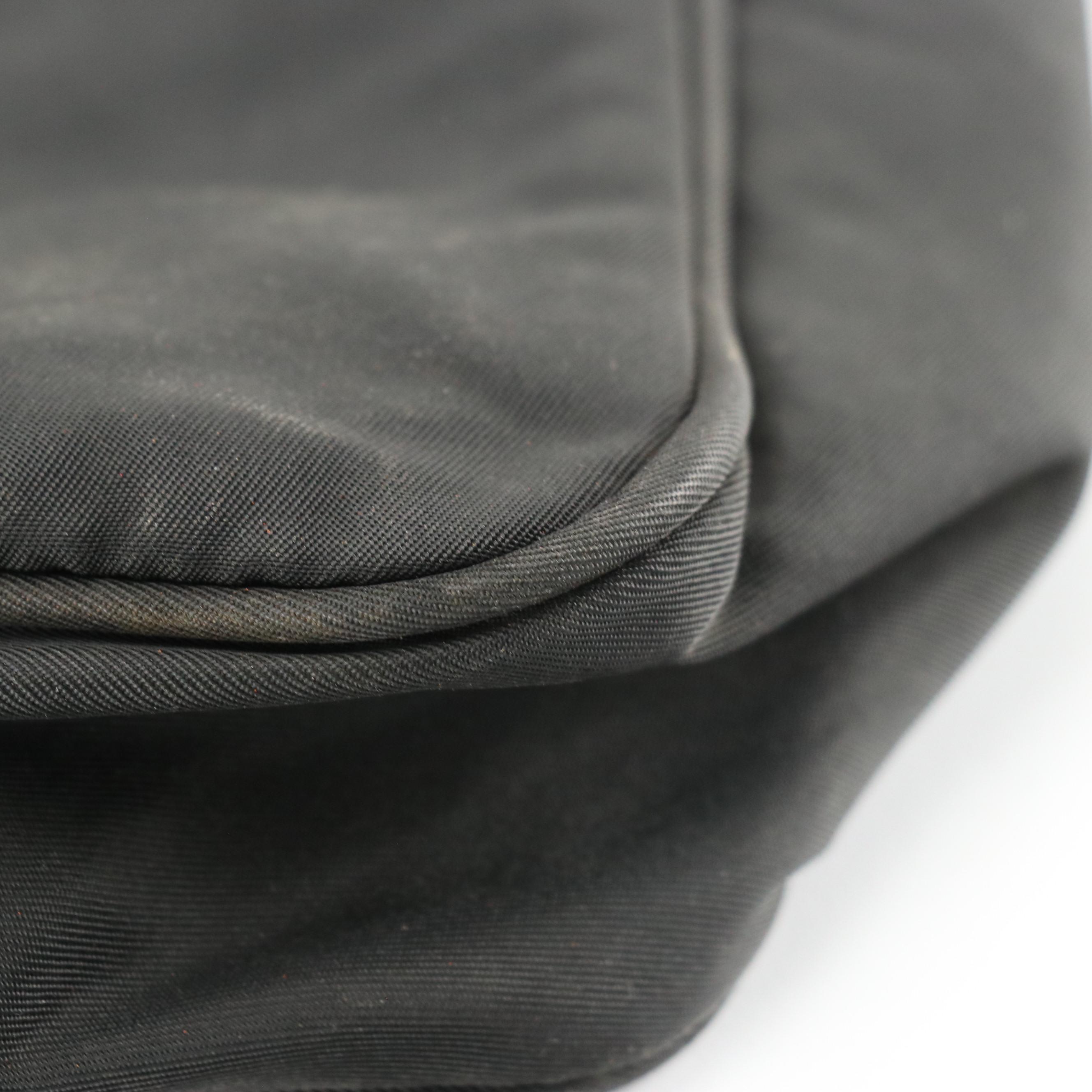 Prada Mini Zippered Shoulder Bag in Black Tessuto Nylon